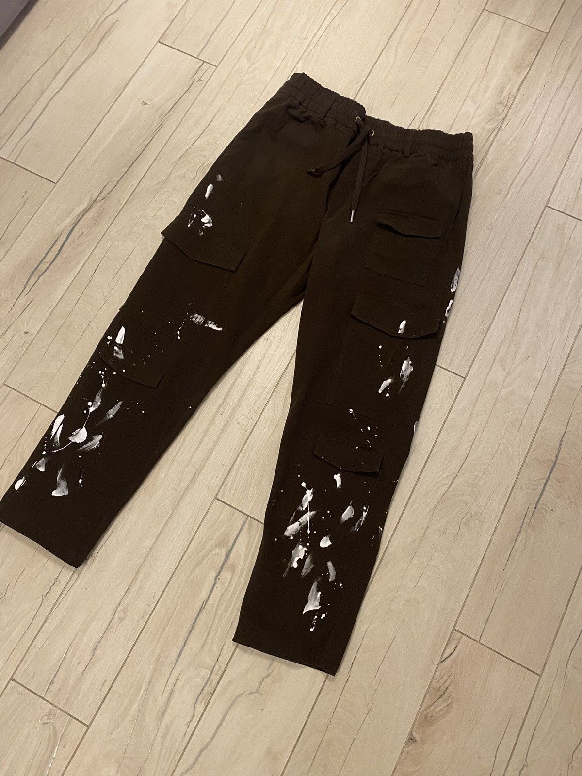 Maniere De Vior Maniere De Vior Handpanited Brown Cargo Pants Size US 32 / EU 48 - 4 Thumbnail