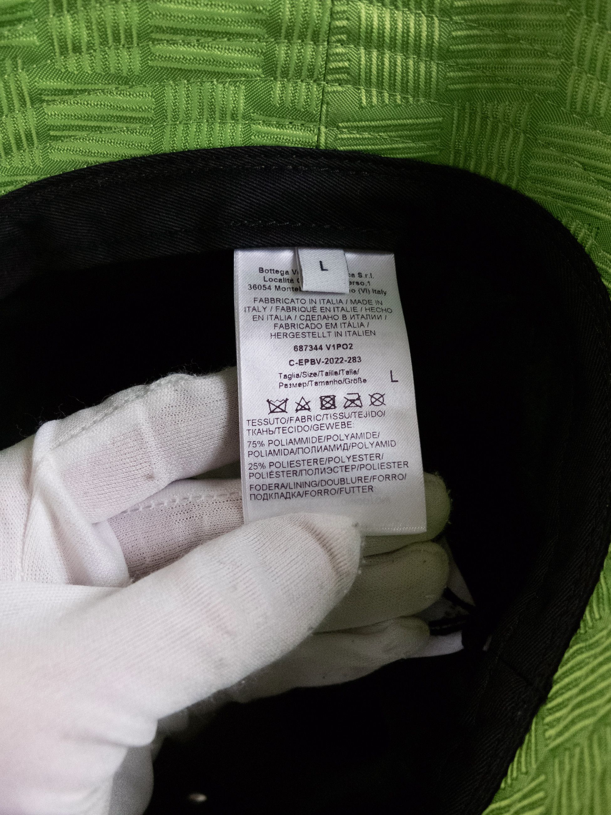 Bottega Veneta BOTTEGA VENETA intrecciato pattern green bucket hat Large q Size ONE SIZE - 9 Thumbnail