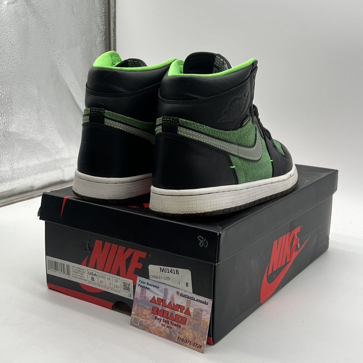 Nike Air Jordan 1 high zoom zen green Size US 8 / EU 41 - 5 Thumbnail