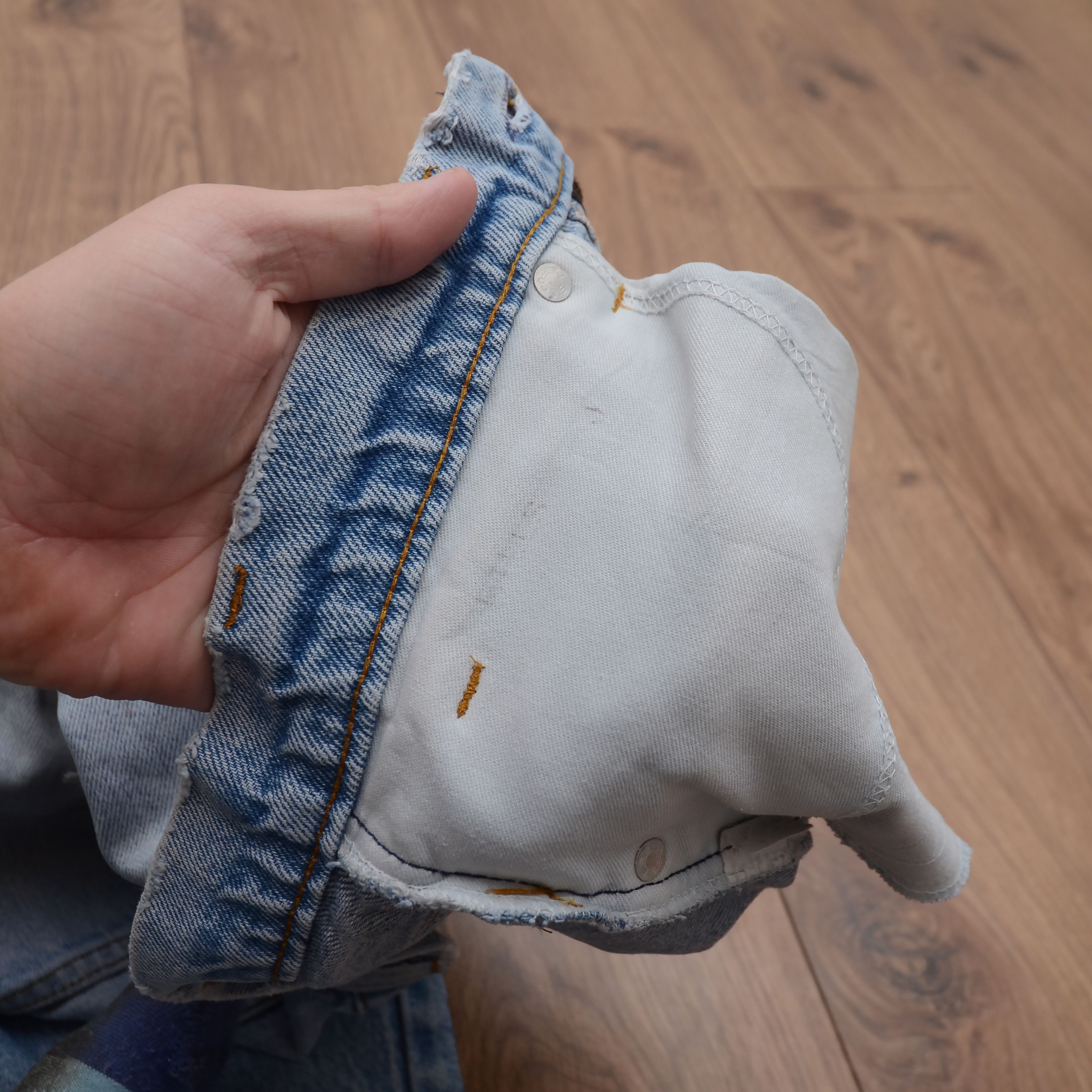 Levi's Vintage Clothing Vintage Rare Levi’s Jeans Blue Thrashed Orange Tab W34 L30 Size US 34 / EU 50 - 17 Thumbnail