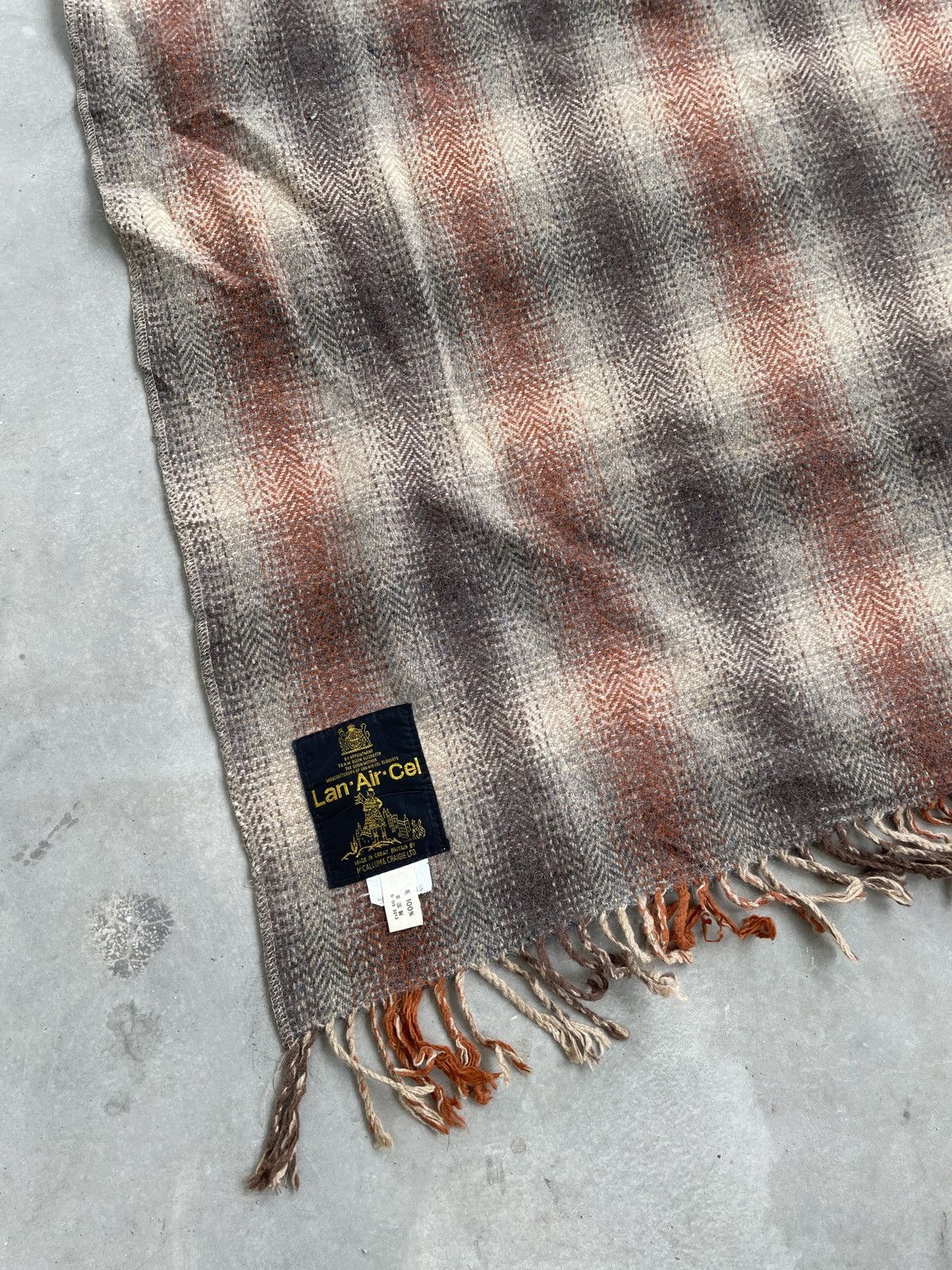 Designer × Vintage LAN-AIR-CEL SCARF BY MCCALLUM& CRAIGE LTD WOOL Size ONE SIZE - 2 Thumbnail