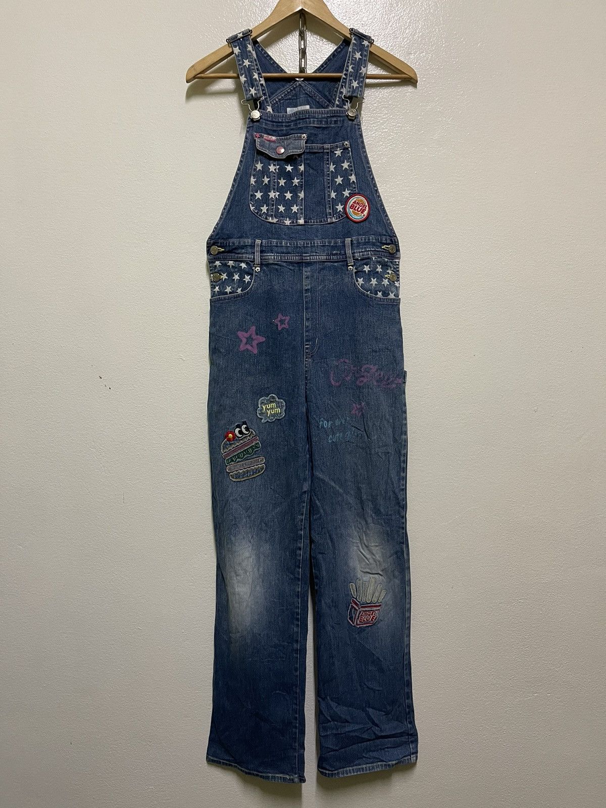Angel Blue × Japanese Brand × Vintage Angel Blue Overall Patches Denim Size 30" / US 8 / IT 44 - 1 Thumbnail
