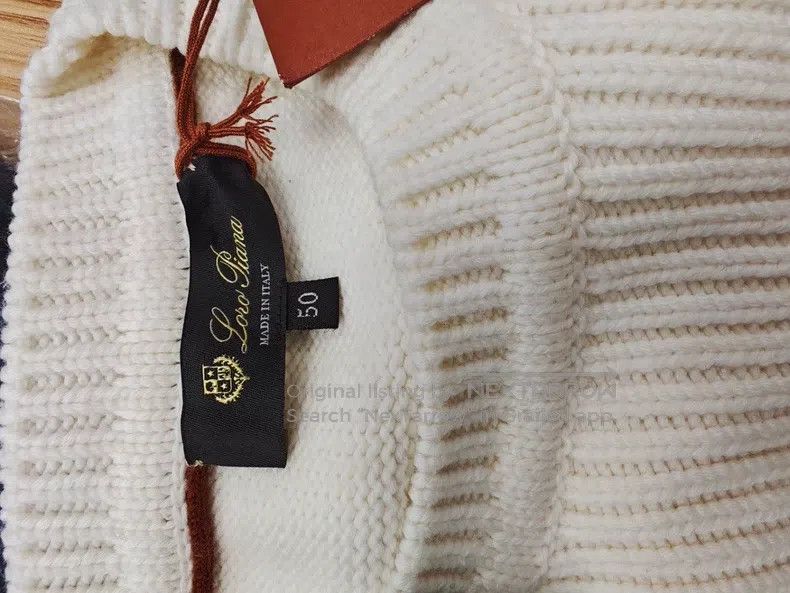 Other Loro Piana Round Neck Knitted Raw Wool Sweater Size US M / EU 48-50 / 2 - 7 Thumbnail