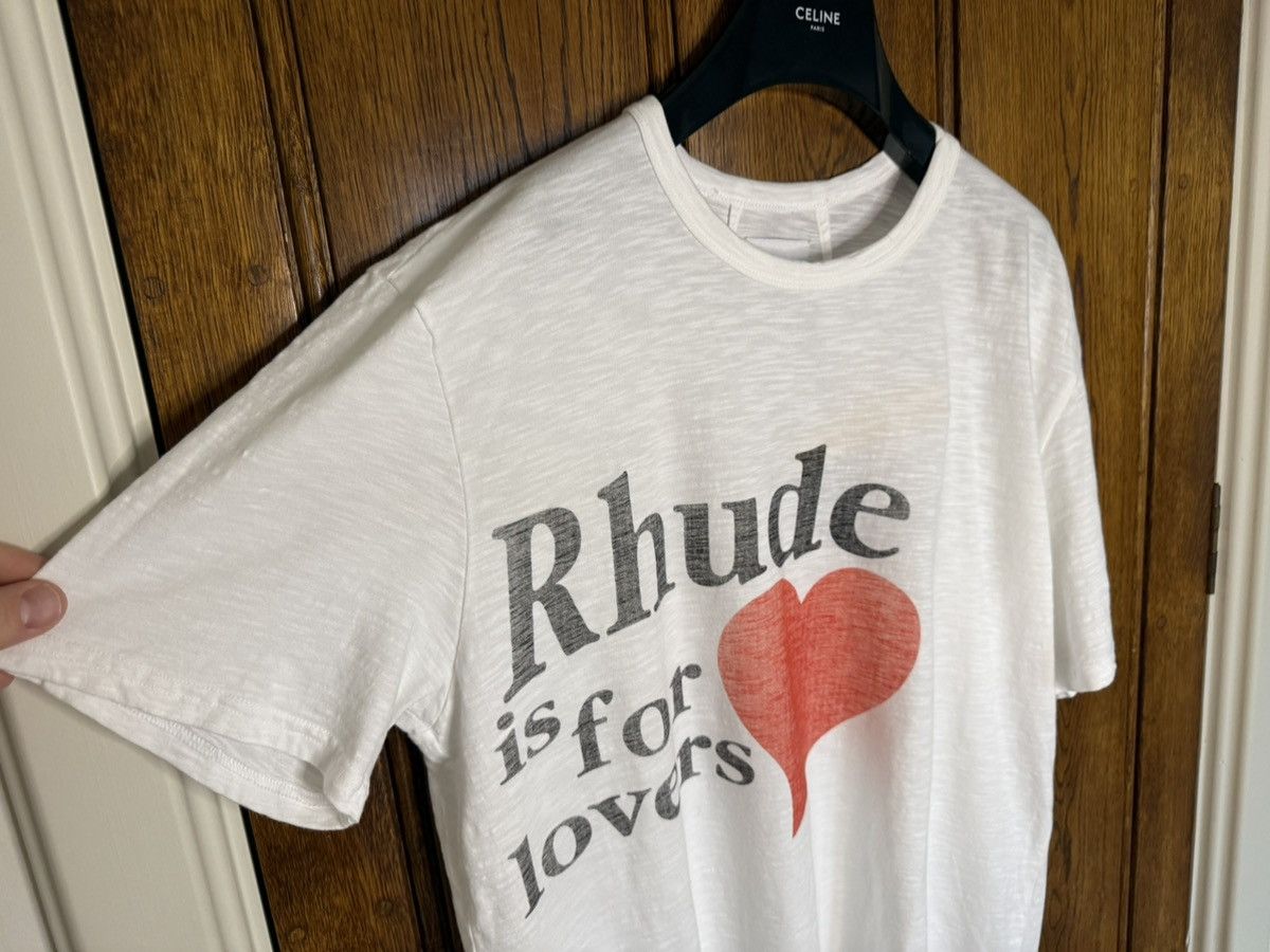 Rhude Rhude is for lovers logo white heart t shirt XL $380 Size US XL / EU 56 / 4 - 11 Thumbnail