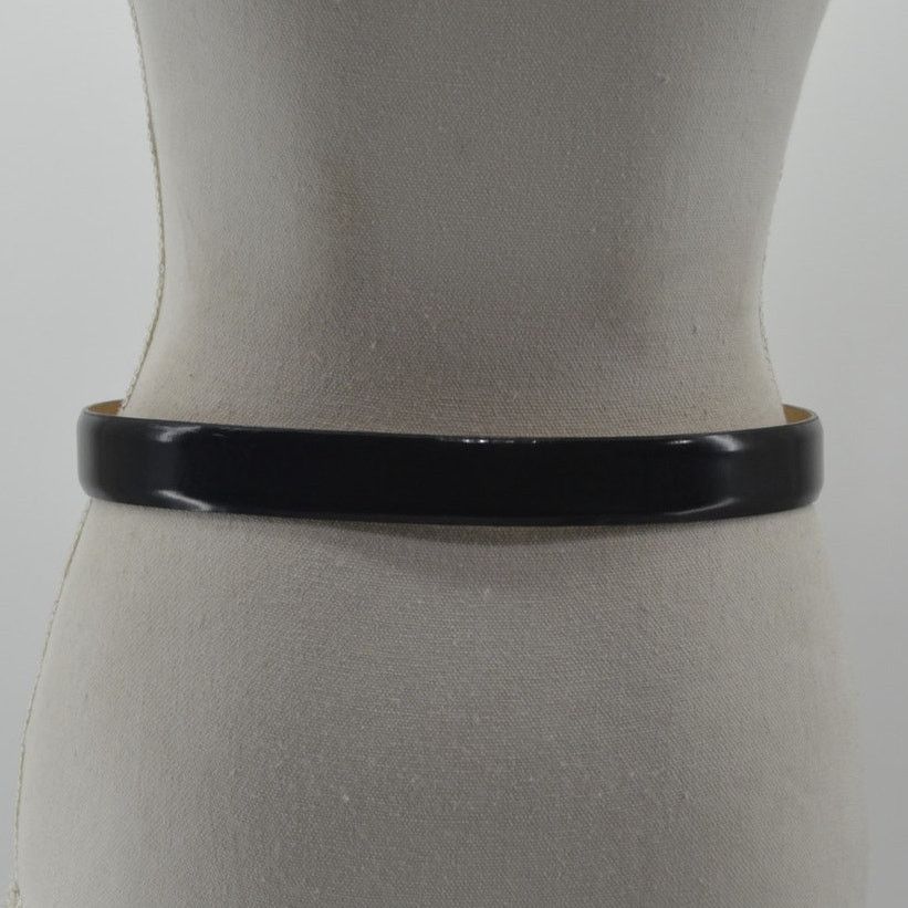 Other Harold Powell Womens Black Leather Belt Italy Minimalist Med Size ONE SIZE - 9 Thumbnail