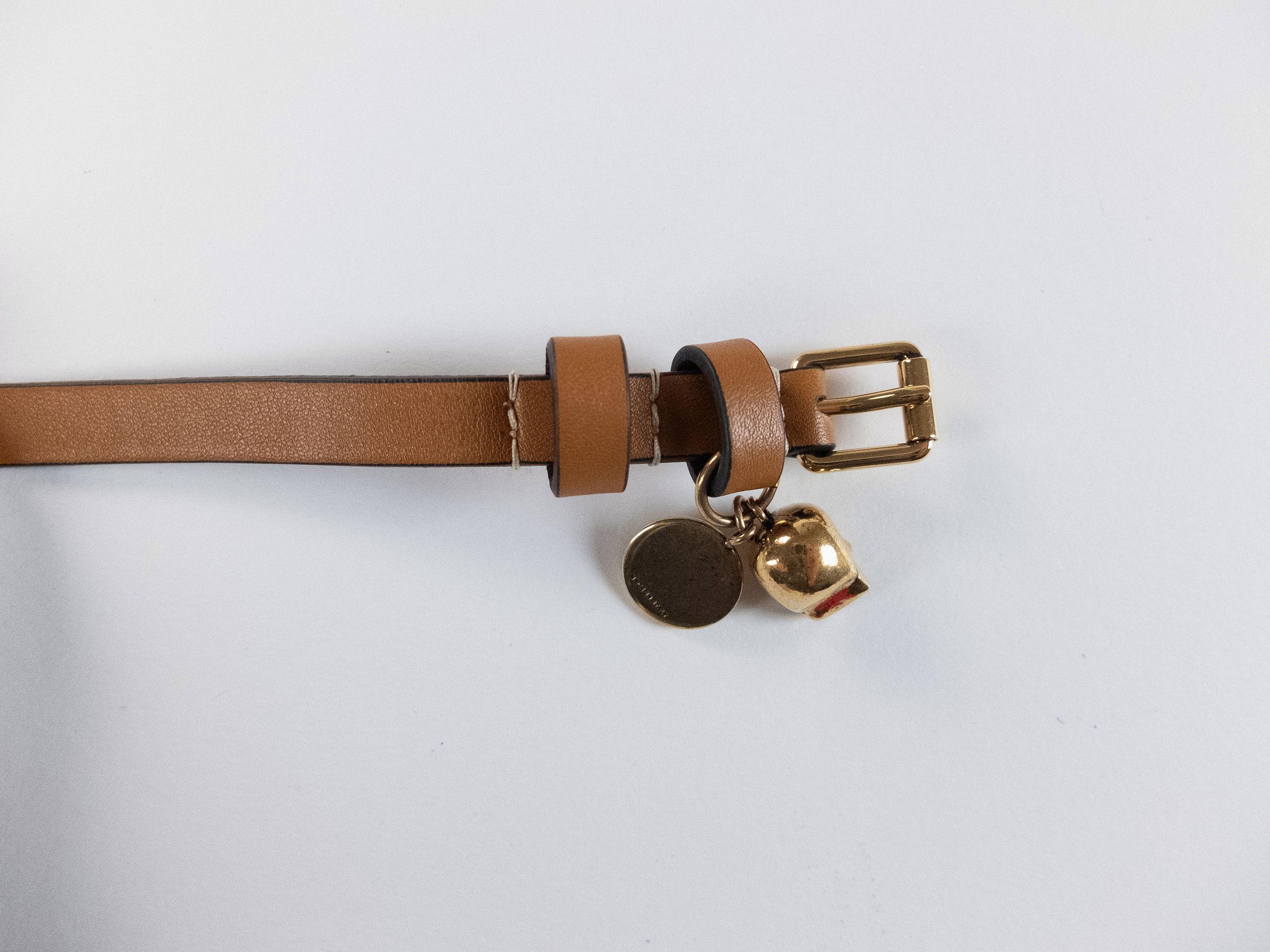 Alexander McQueen ALEXANDER MCQUEEN brown double wrap leather skull bracelet q Size ONE SIZE - 6 Thumbnail