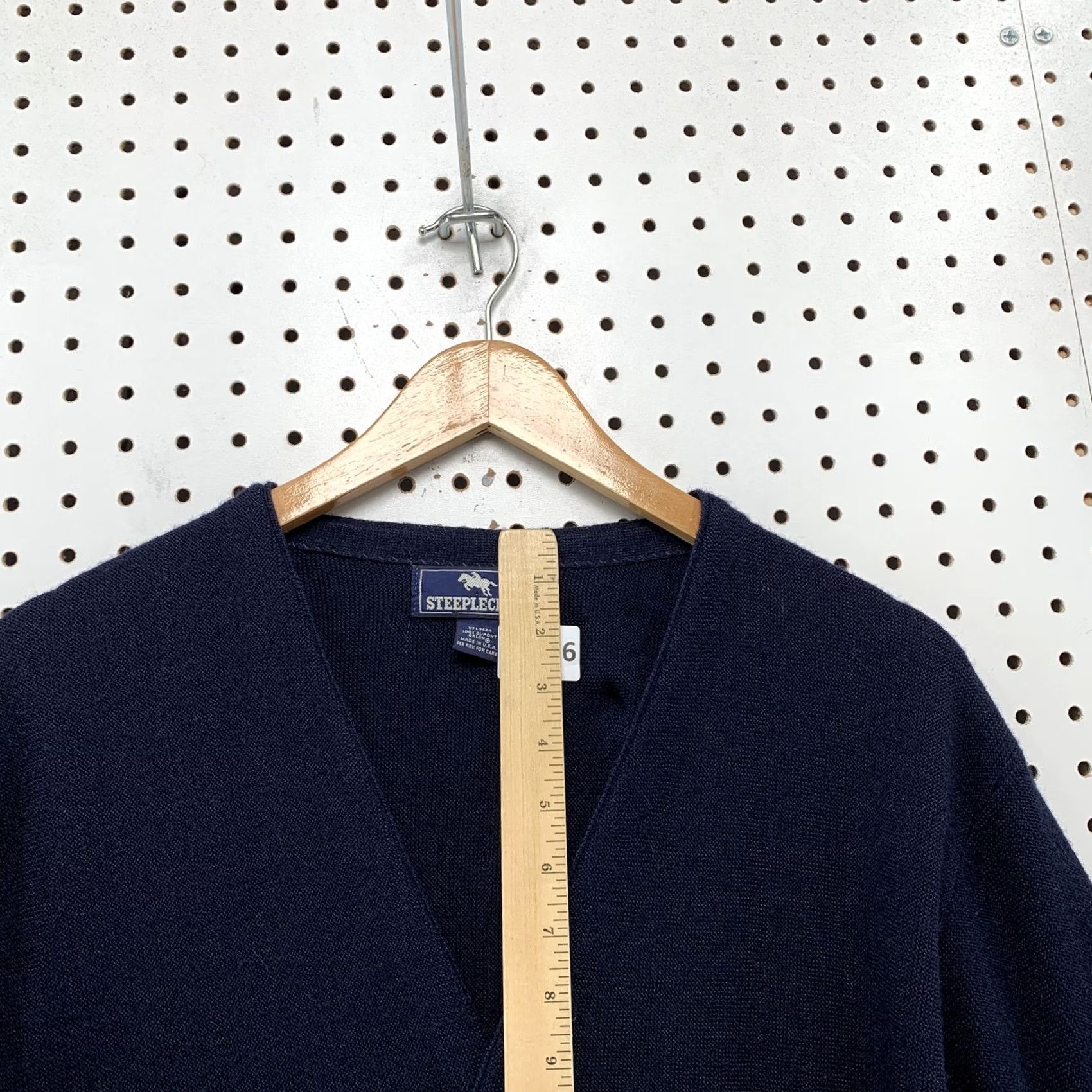 Vintage VINTAGE Steeplechase Sweater Cardigan Mens XL Navy Blue Button Up V Neck USA Size US XL / EU 56 / 4 - 5 Thumbnail
