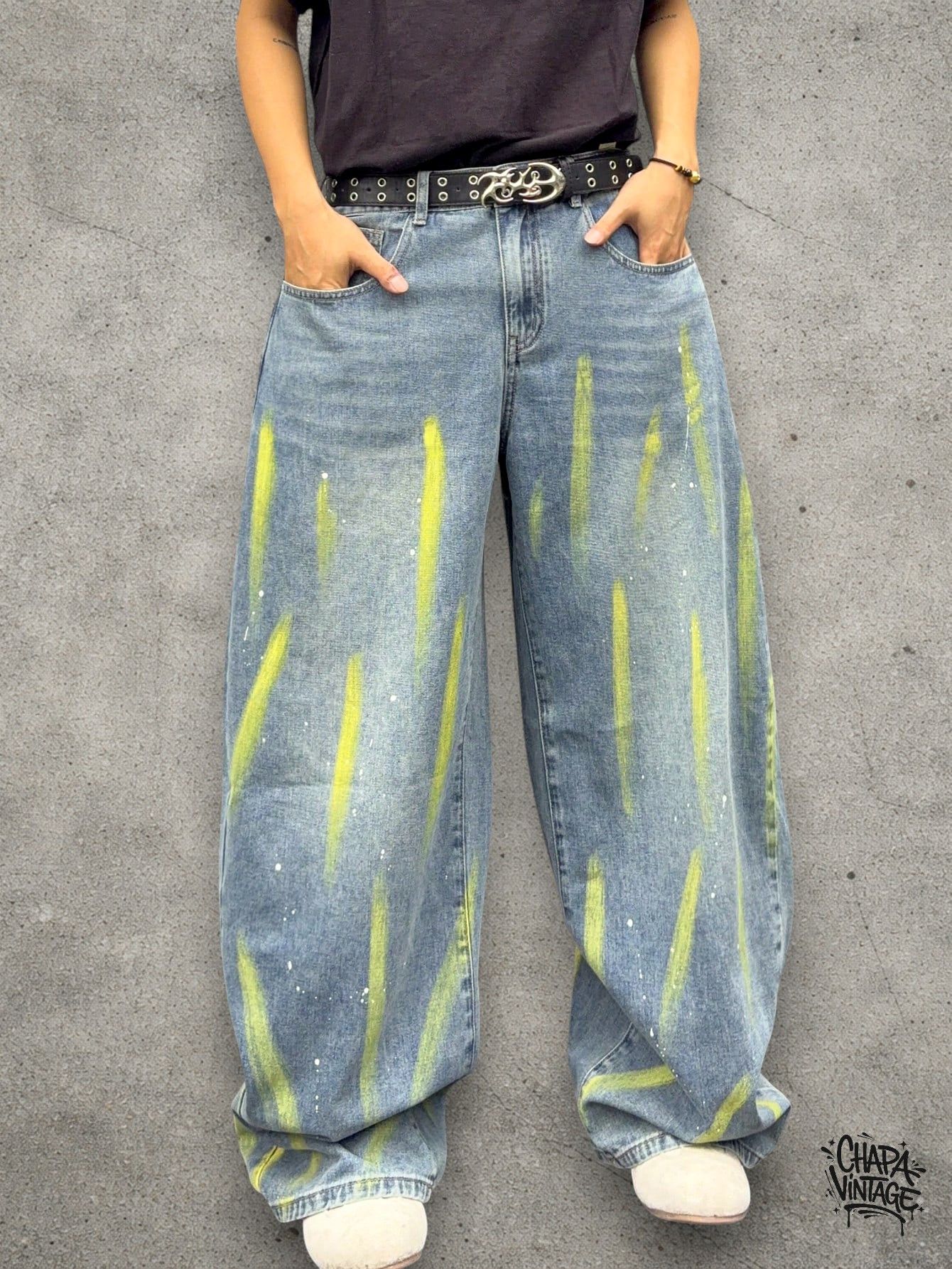 Japanese Brand Paint splatter jeans Size US 32 / EU 48 - 2 Thumbnail