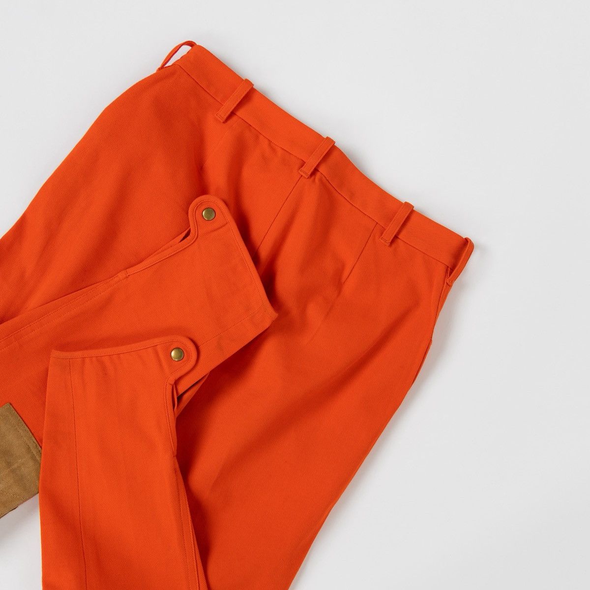 Ralph Lauren Ralph Lauren Womens Orange Riding Pants Leather Knee Patch Size 27" / US 4 / IT 40 - 4 Thumbnail