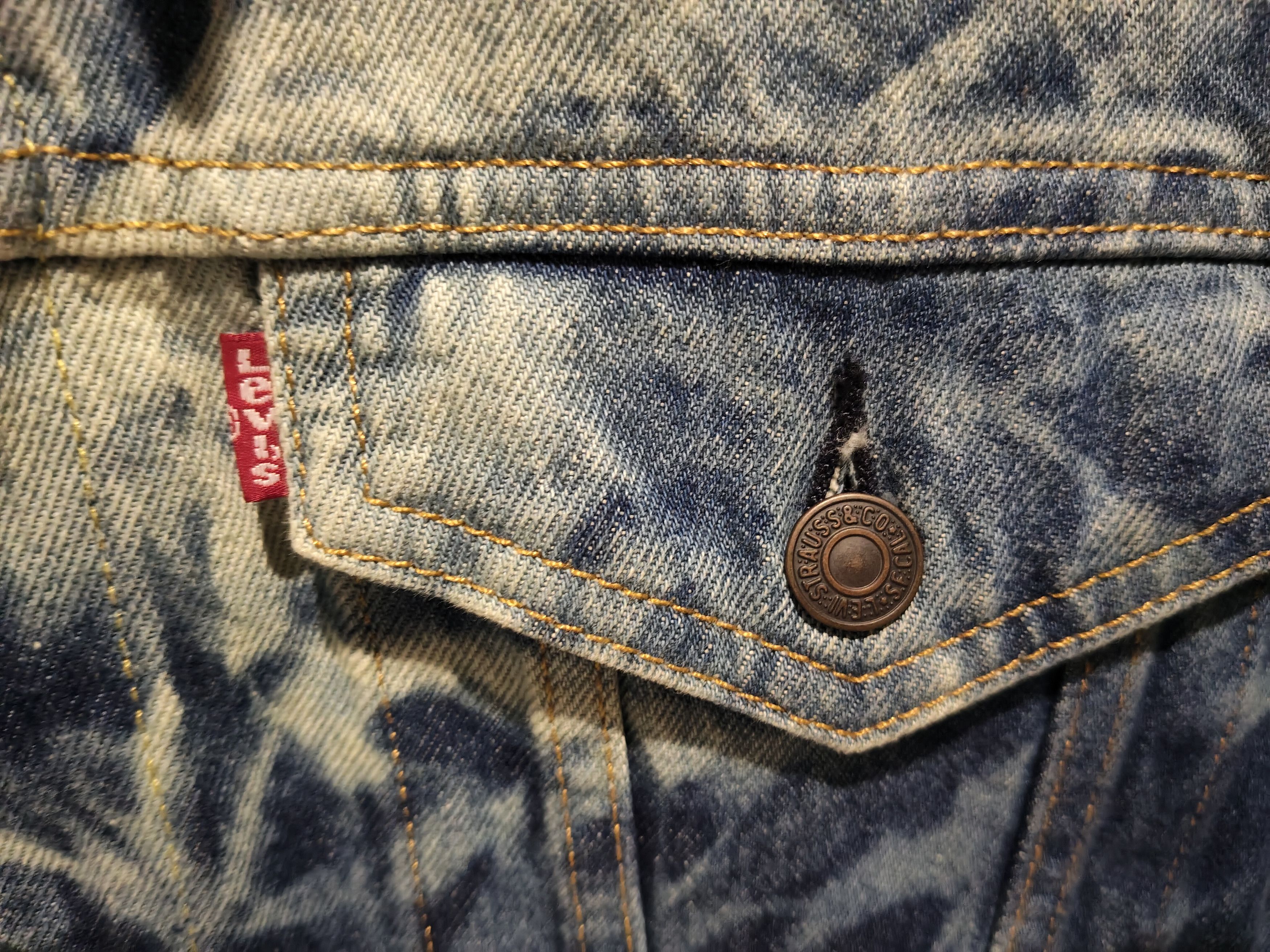Levi's Levi's Bleach washed design Denim Jacket Size US M / EU 48-50 / 2 - 4 Thumbnail