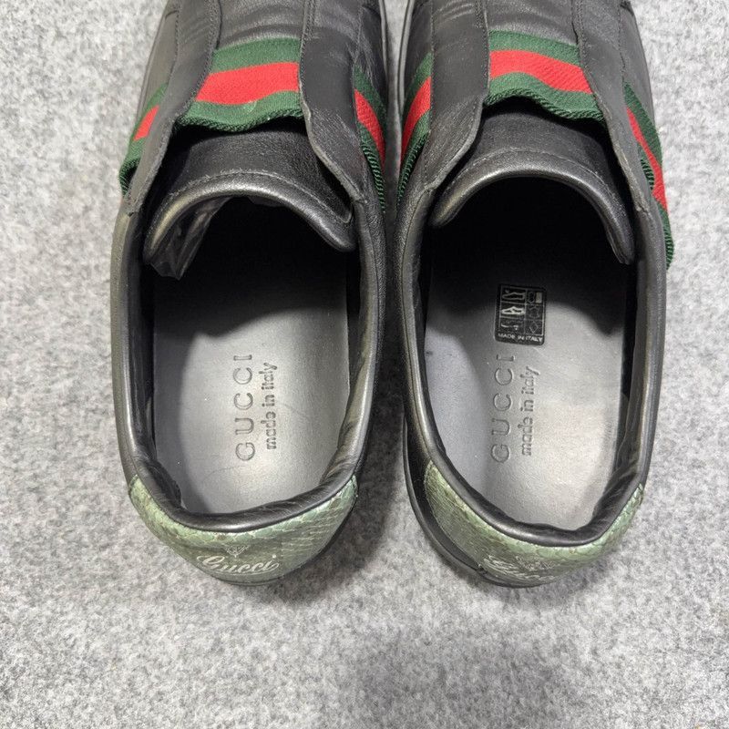 Gucci Gucci Stylish Black Leather Sneakers -2508 Size US 8.5 / EU 41-42 - 6 Thumbnail