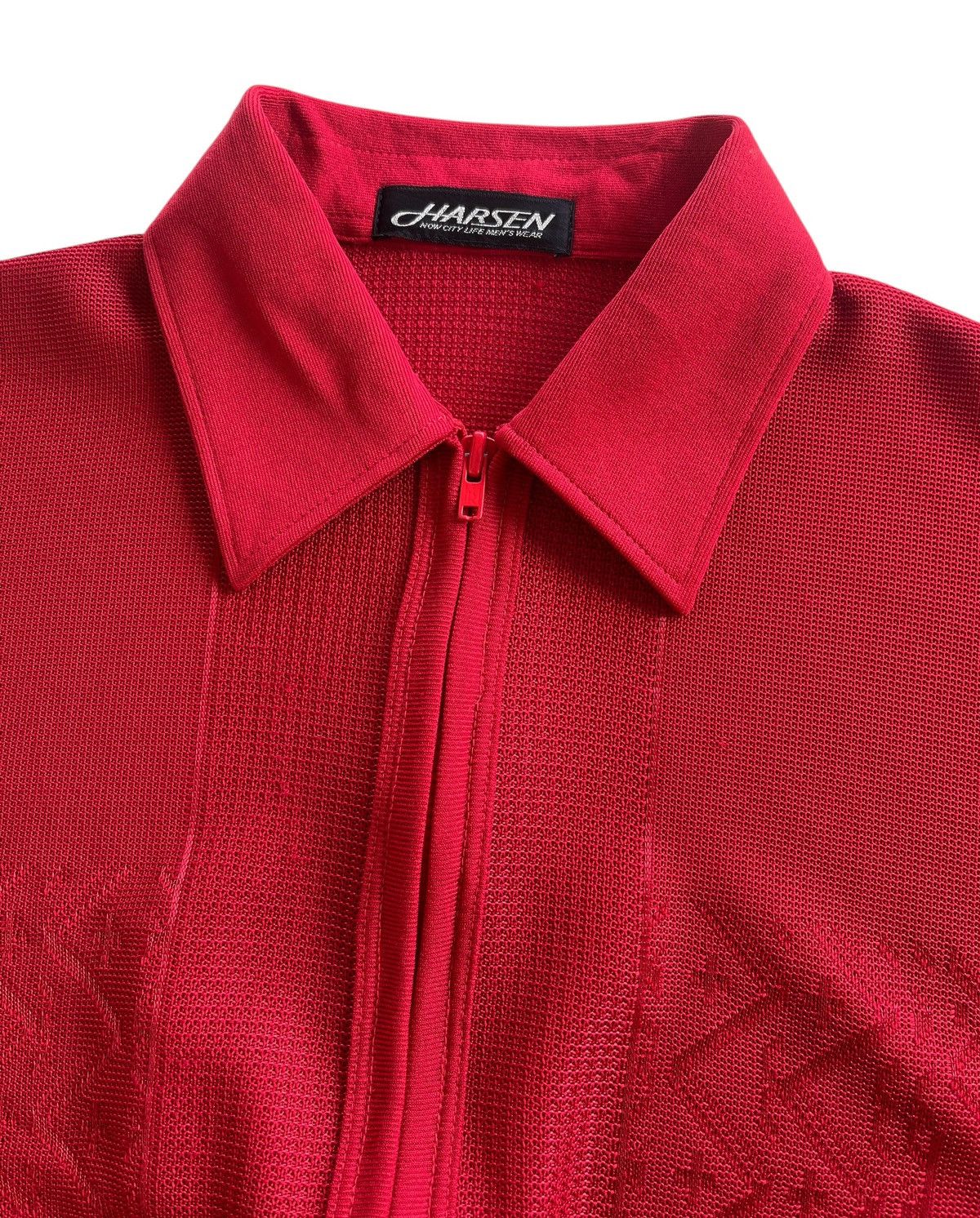 Japanese Brand 80s Harsen Abstract Polyester Knit Blouson Jacket Size US M / EU 48-50 / 2 - 7 Thumbnail
