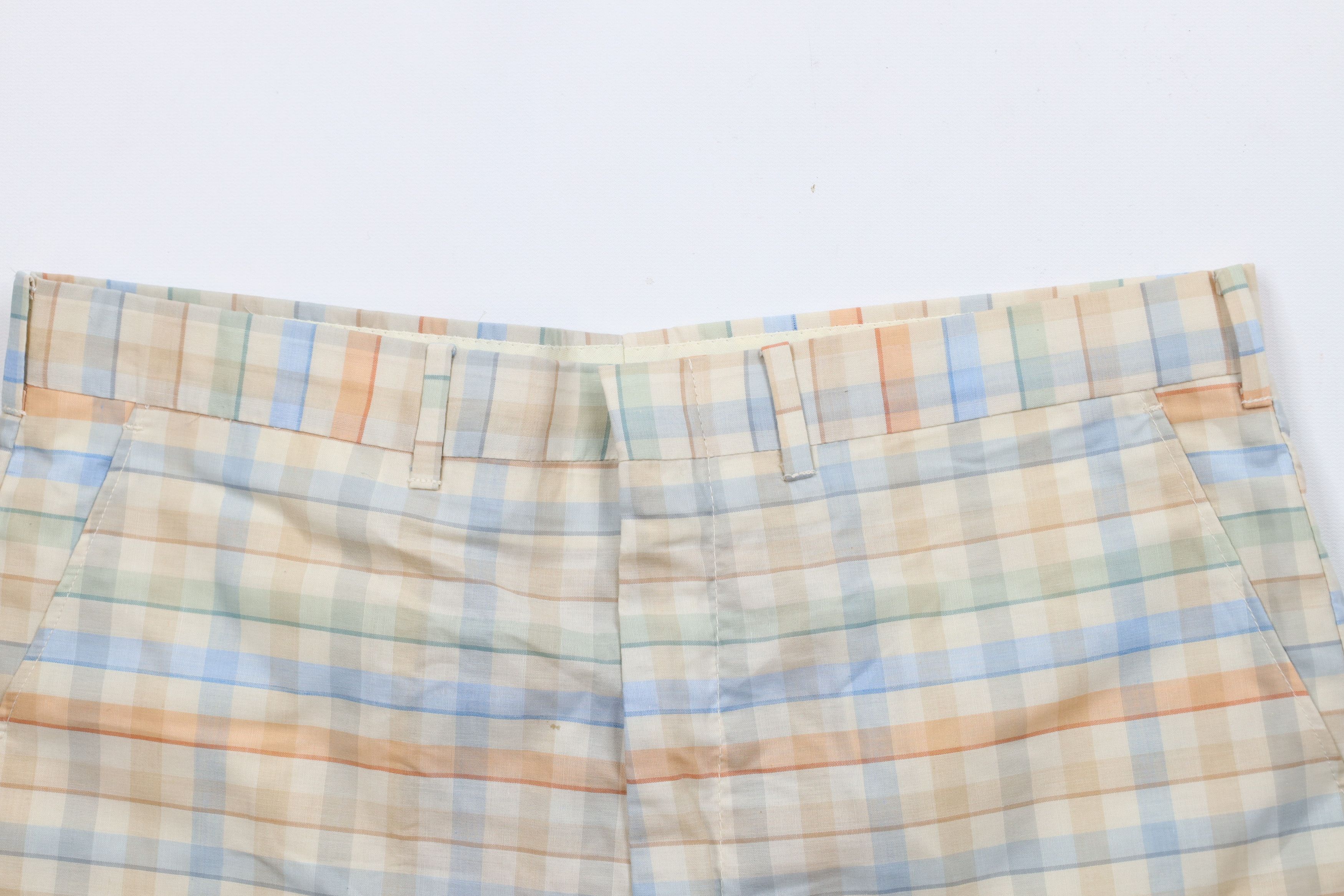 Vintage Deadstock Vintage 60s 70s Streetwear Plaid Chino Shorts Size US 36 / EU 52 - 2 Thumbnail