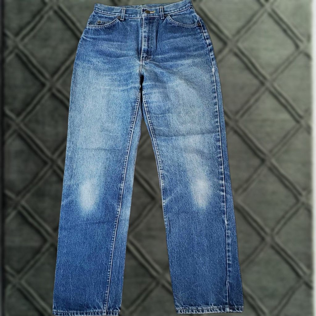 Lee VINTAGE Lee Jeans Women’s 13M Blue Medium Wash Straight Leg Made In USA Size 34" / US 12 / IT 48 - 1 Thumbnail