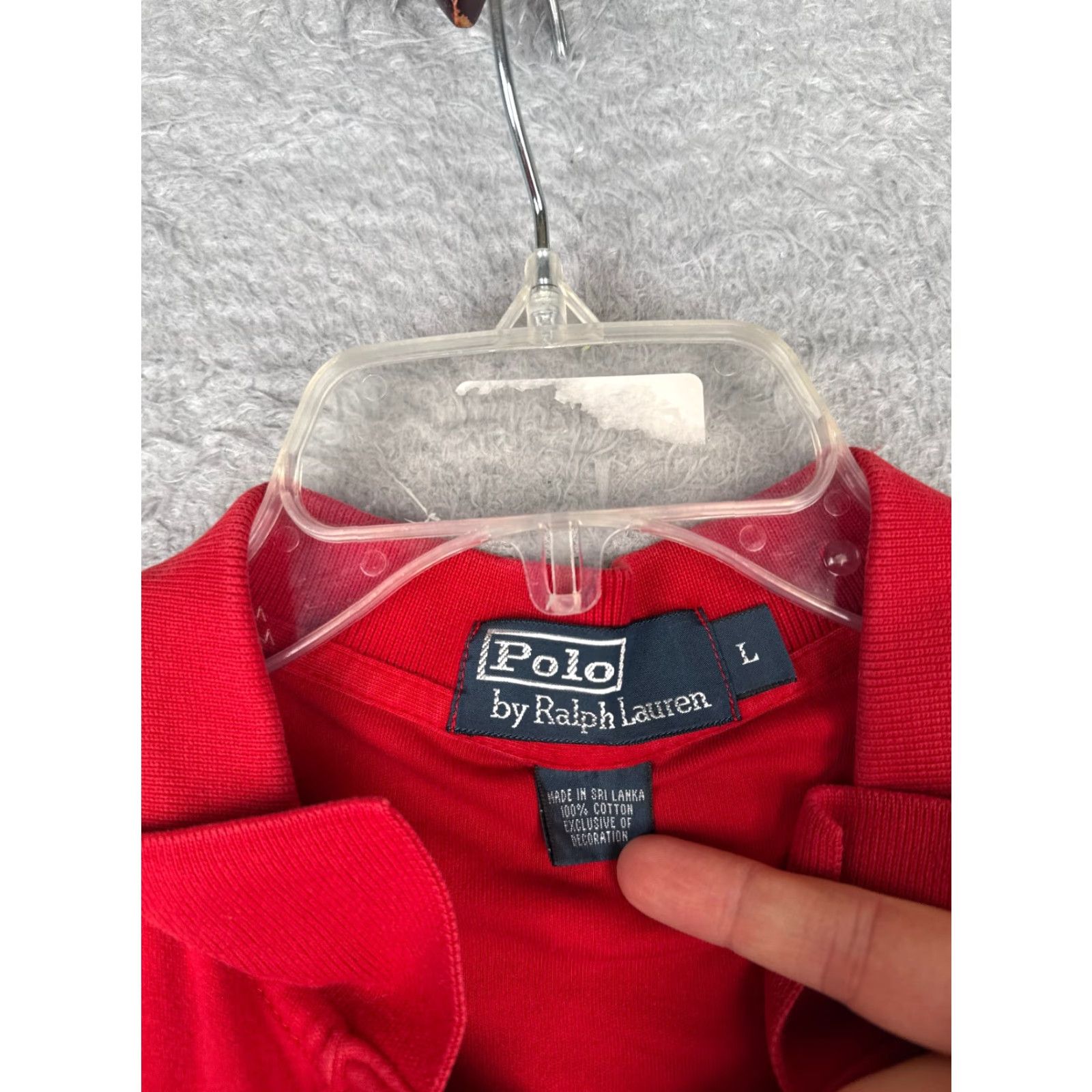 Ralph Lauren VINTAGE Ralph Lauren Polo Shirt Adult Large Red 100% Cotton Short Sleeve Golf Size US L / EU 52-54 / 3 - 7 Thumbnail