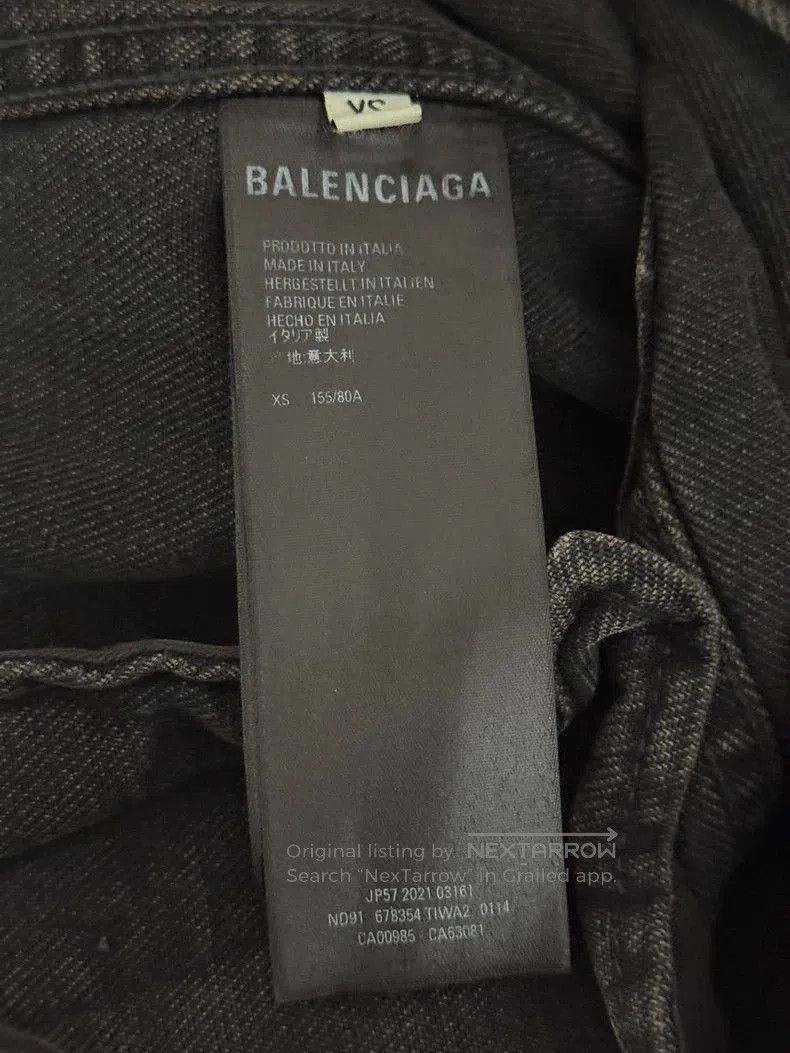 Balenciaga Balenciaga Graffiti Denim Jacket Black. Size US XS / EU 42 / 0 - 6 Thumbnail