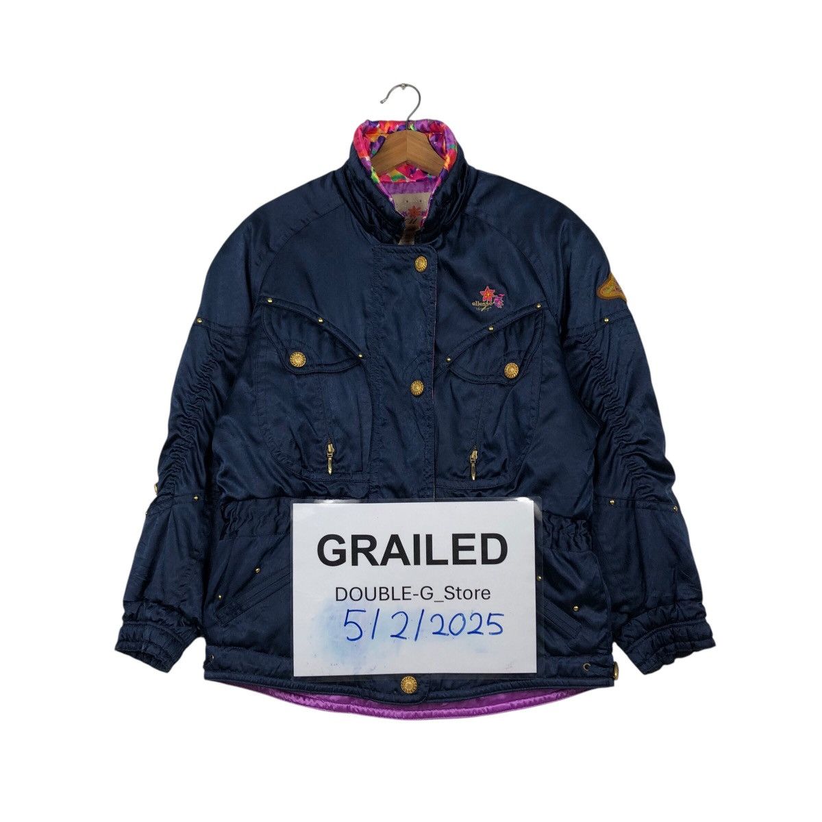 Japanese Brand × Vintage Vintage Bomber Jacket Ski Ellesse Multi Colour Cargo Pocket Size US M / EU 48-50 / 2 - 1 Thumbnail