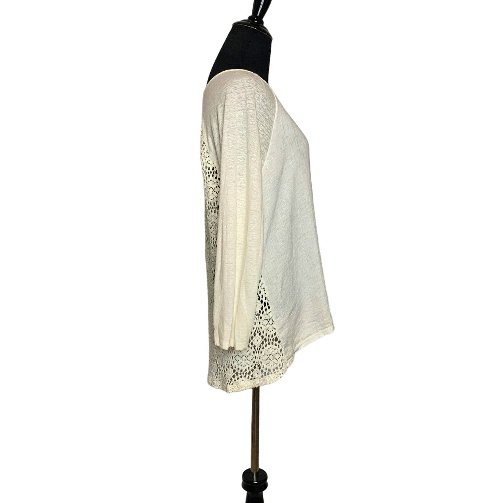 Anthropologie People Like Frank cream long sleeves boho tunic top size 8 Size M / US 6-8 / IT 42-44 - 8 Thumbnail
