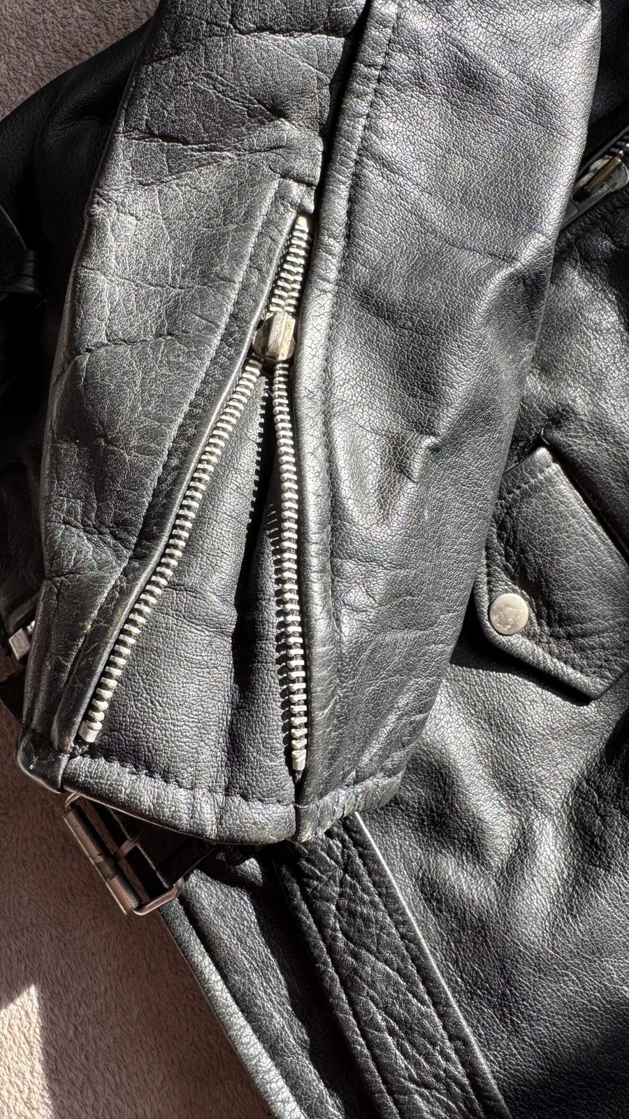 Genuine Leather Y2K Vintage Moto Biker Leather Jacket Grunge Punk schott lgb Size US M / EU 48-50 / 2 - 8 Thumbnail