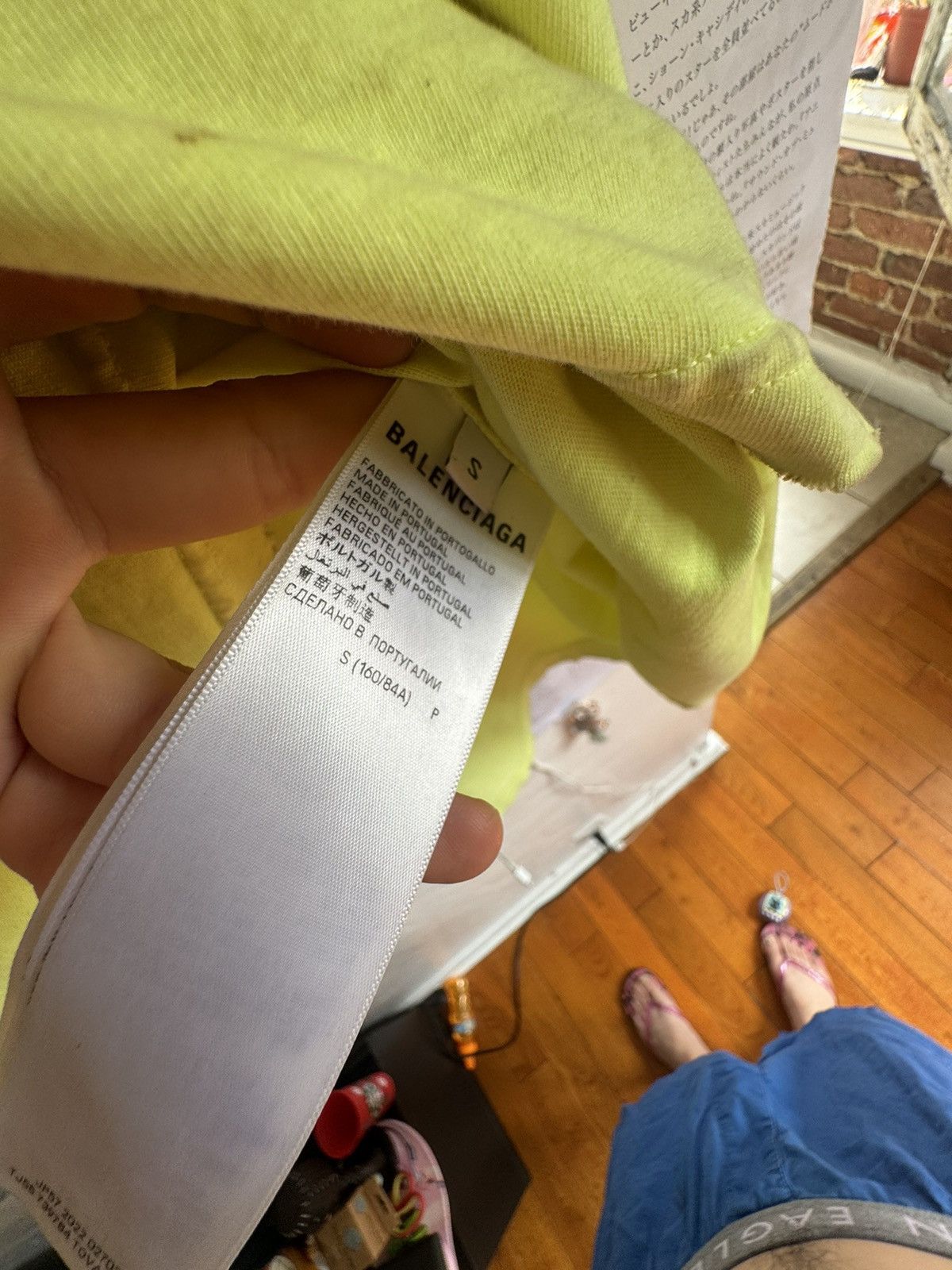 Balenciaga Balenciaga Yellow Tape Type T-Shirt – Size Small Size US S / EU 44-46 / 1 - 8 Thumbnail