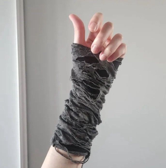 Other Gothic Black Fingerless Gloves Size ONE SIZE - 1 Thumbnail