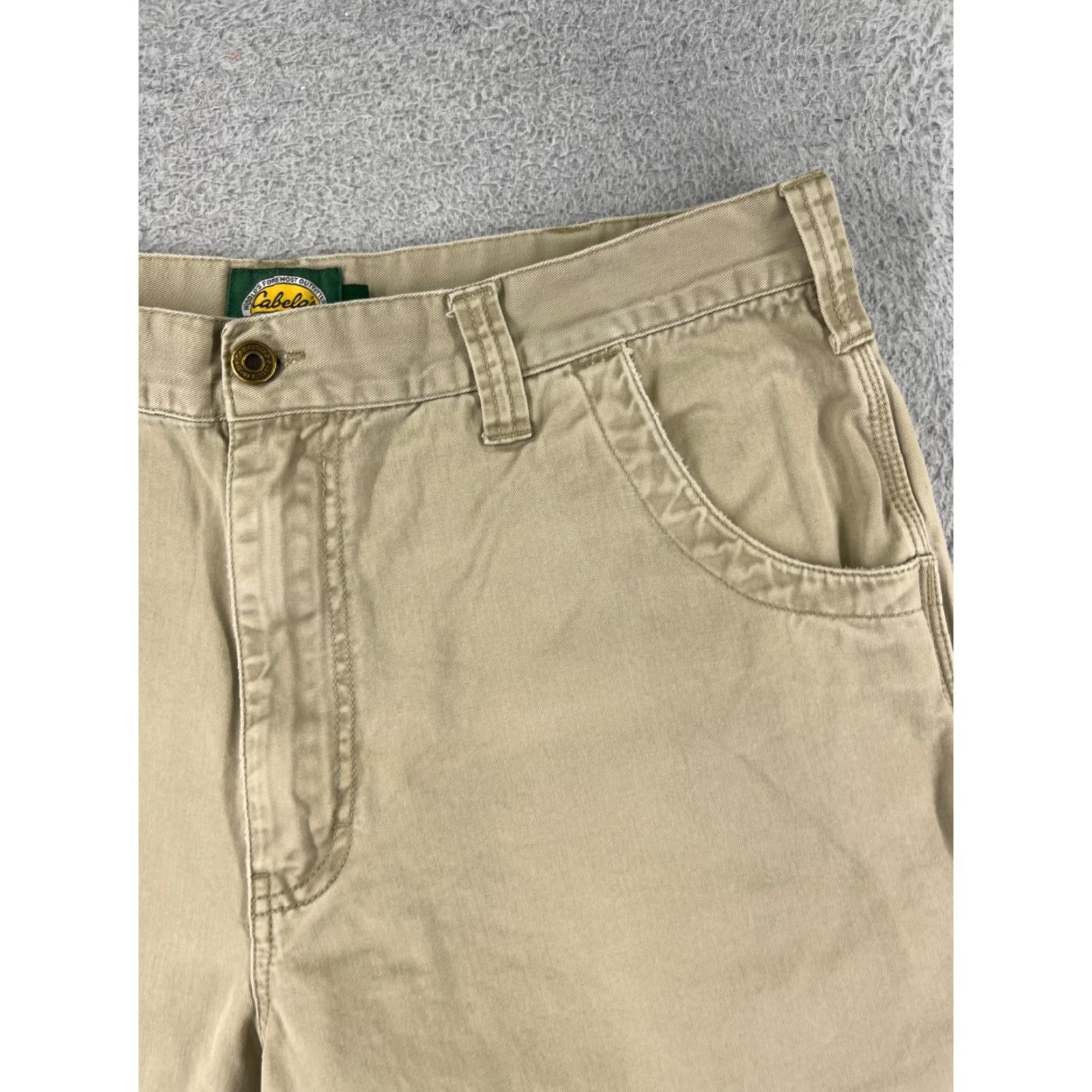 Vintage Cabela's Men Shorts Cargo Hammer Loop 38 Beige Cotton Twill Workwear Size US 38 / EU 54 - 7 Thumbnail