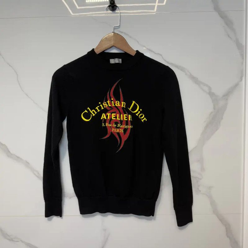Dior Dior Black Wool Long Sleeve Pullover 0089 Size US S / EU 44-46 / 1 - 1 Thumbnail