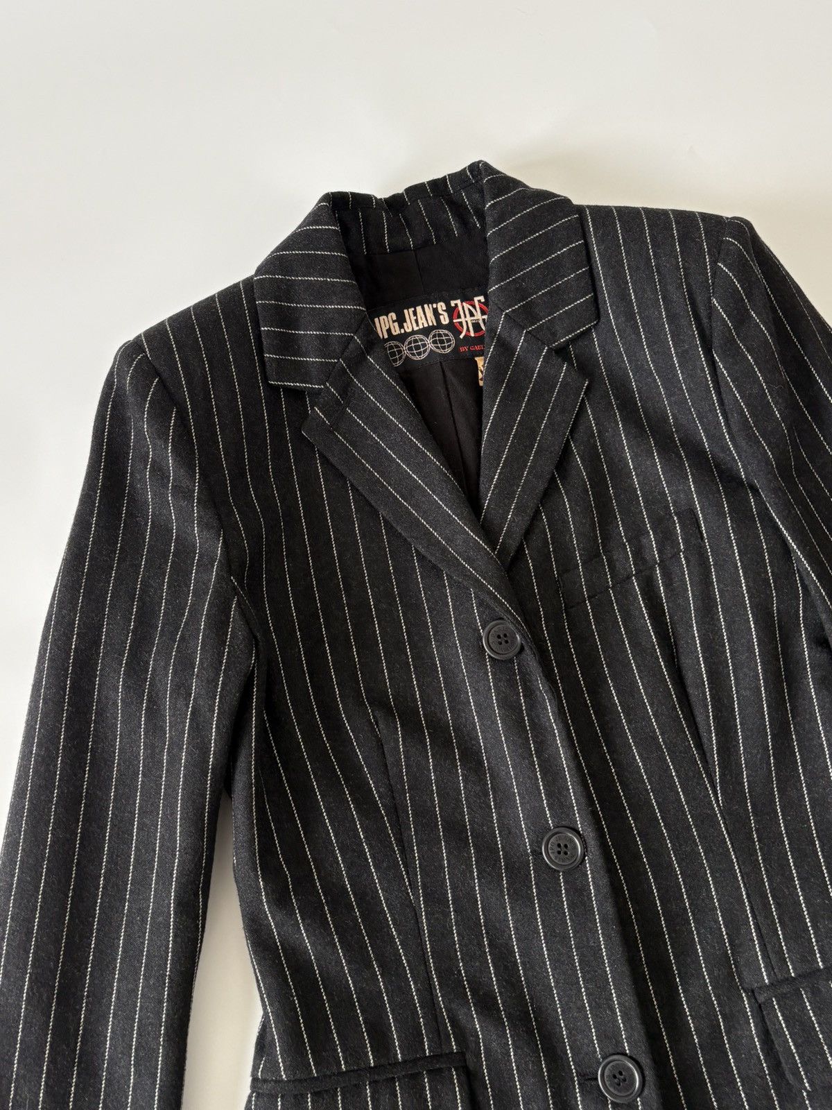 Jean Paul Gaultier Jean Paul Gaultier Jeans Tailored Blazer Striped Wool Denim Size M / US 6-8 / IT 42-44 - 10 Thumbnail