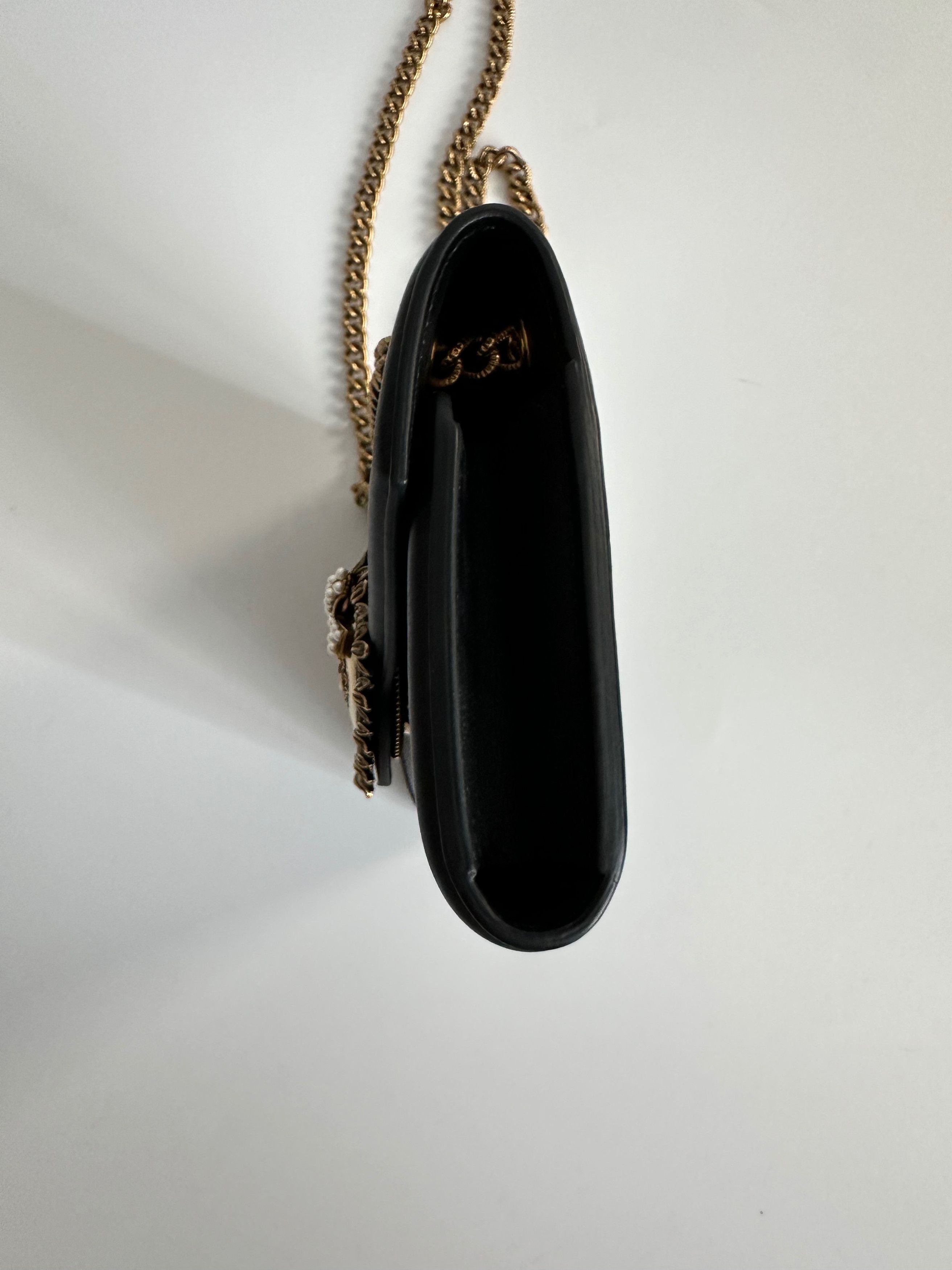 Dolce & Gabbana Dolce & Gabbana Devotion Mini Black Leather Bag Shoulder Size ONE SIZE - 17 Thumbnail