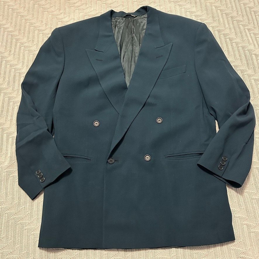 Zanella Zanella navy double breasted blazer size 40R Size 40R - 1 Thumbnail