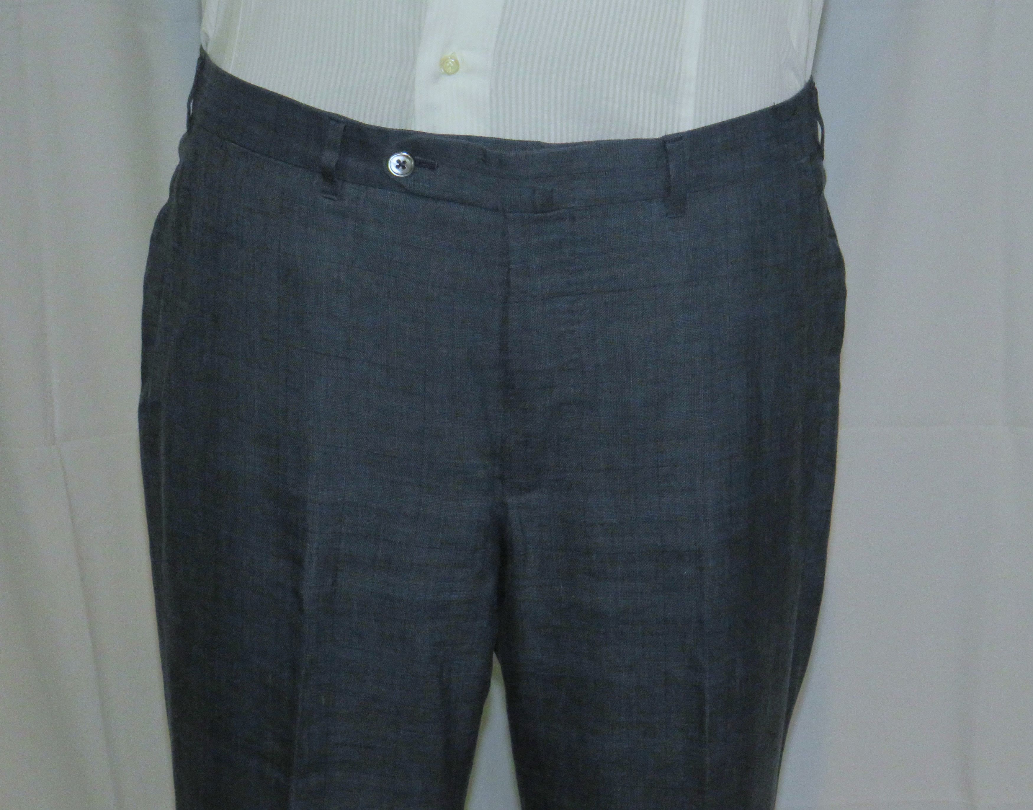 Ermenegildo Zegna Premium Exclusively Blue Plaid Silk Blend Suit 42R Size 42R - 16 Thumbnail