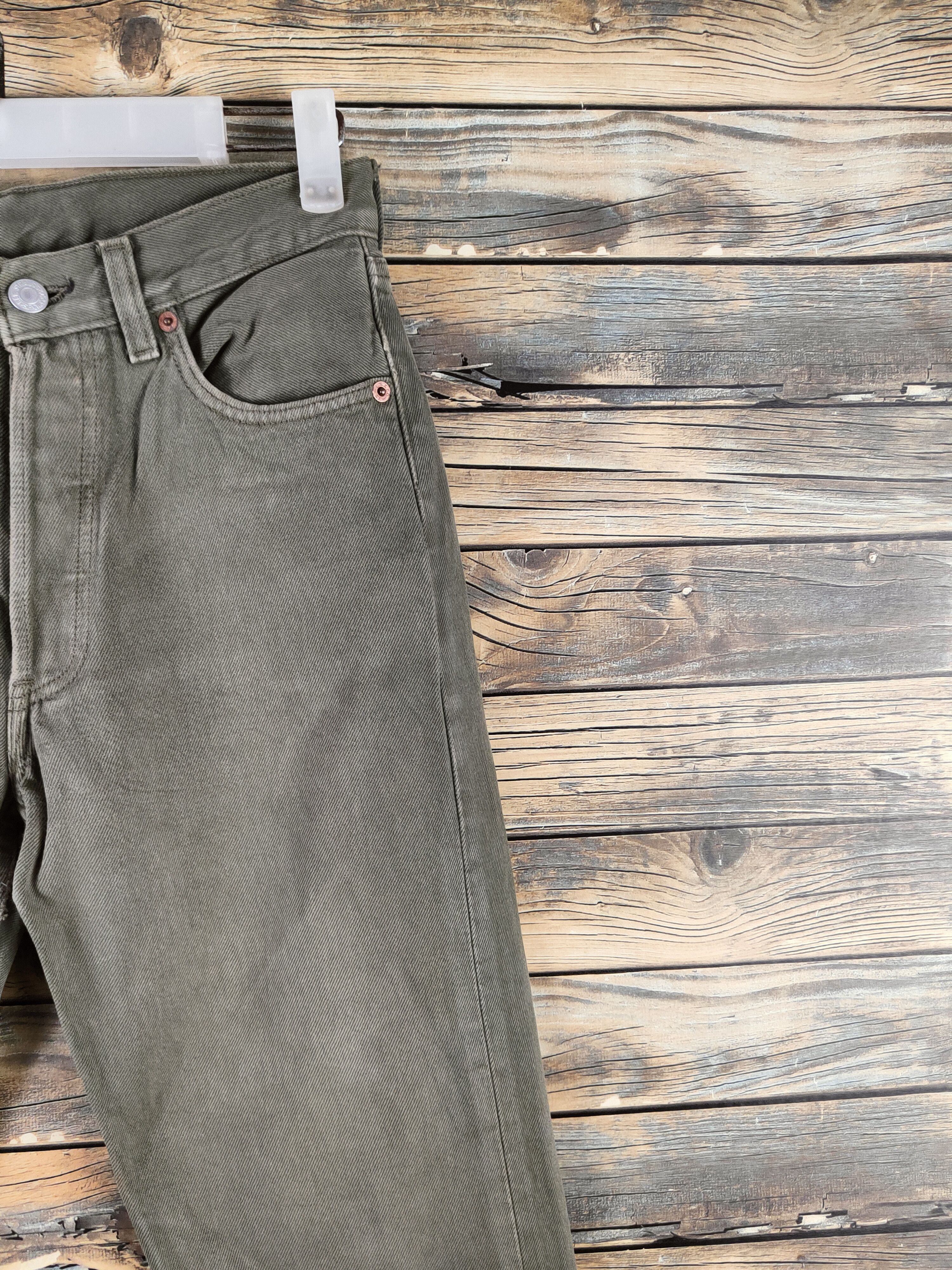 Levi's 501 Levi's Olive vintage Denim Jeans #S2836 Size US 27 - 5 Thumbnail