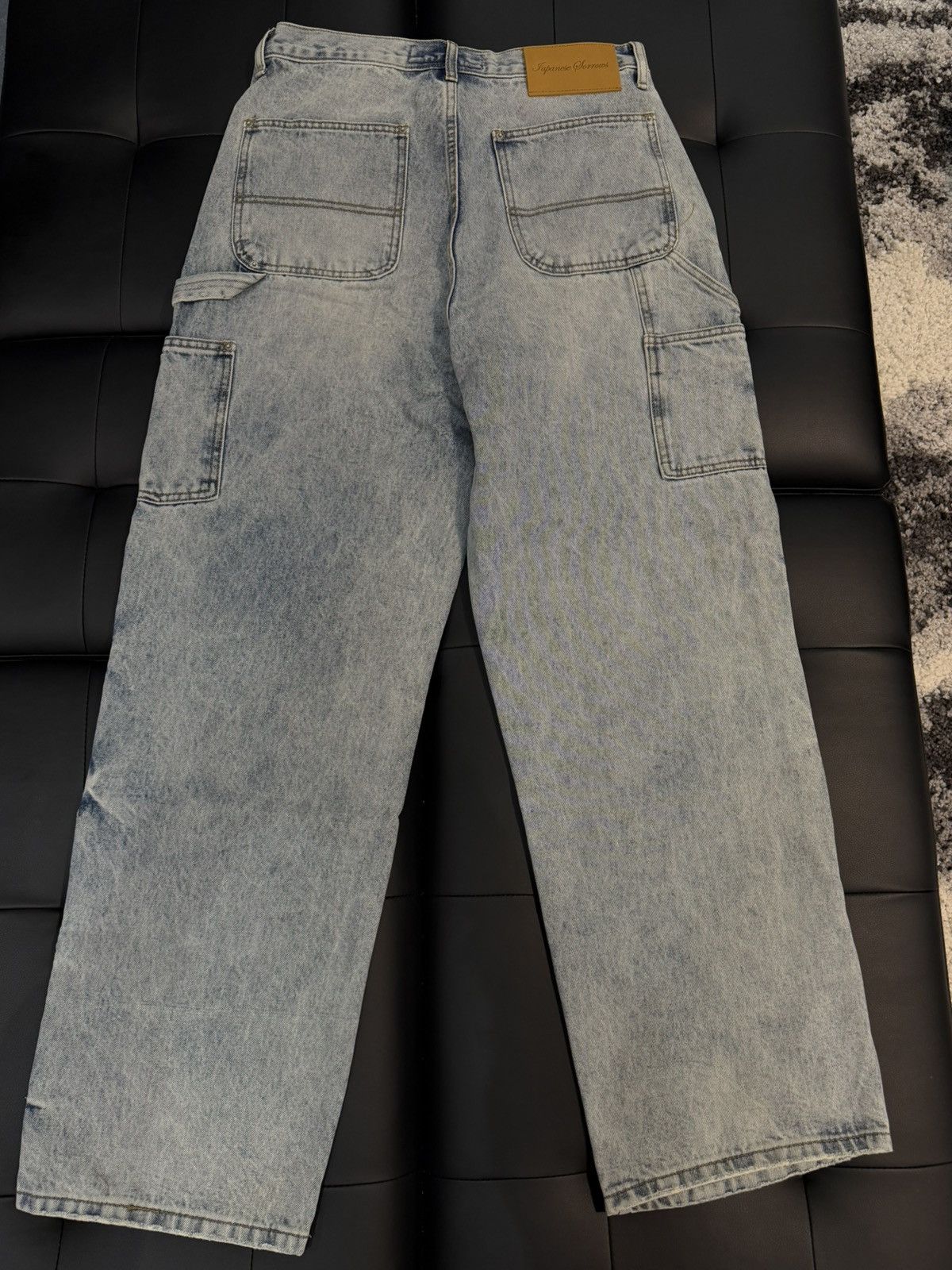 Other Size 36 - JP Sorrow Rhinestone Double Knee Denim Size US 36 / EU 52 - 5 Thumbnail