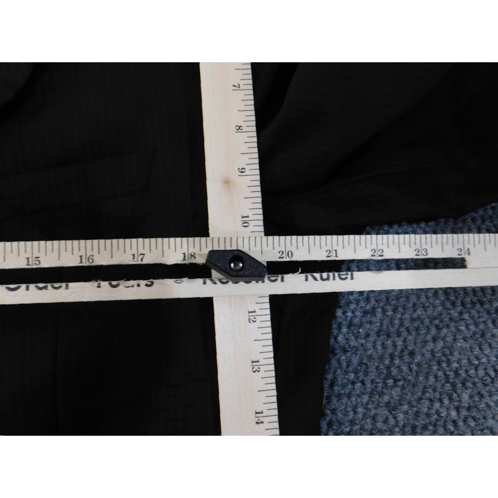 Hugo Boss HUGO BOSS Blazer Men 42R Black Striped Two-Button Wool Business Formal Jacket Blazer 42 Regular Mens Size 42R - 6 Thumbnail