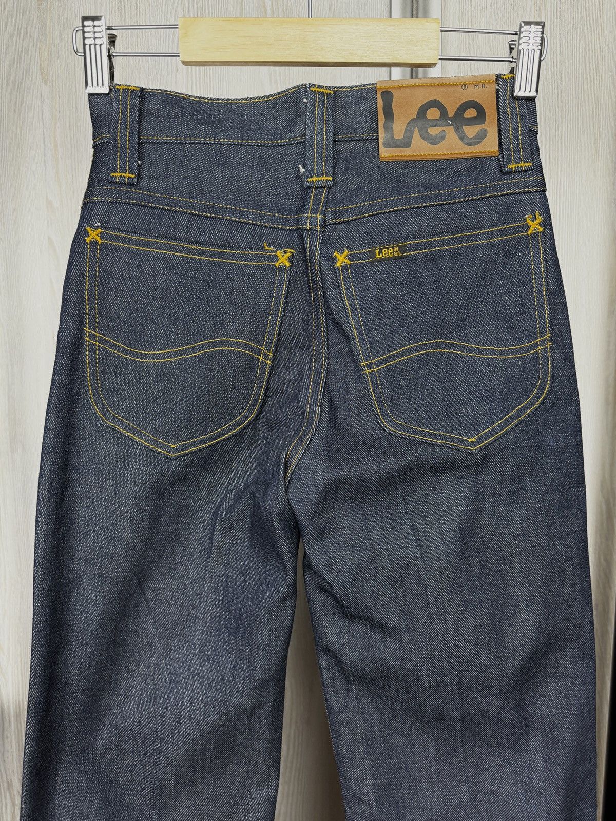 Lee Lee vintage 70s raw indigo blue flared wide jeans boot cut Size 26" / US 2 / IT 38 - 3 Thumbnail