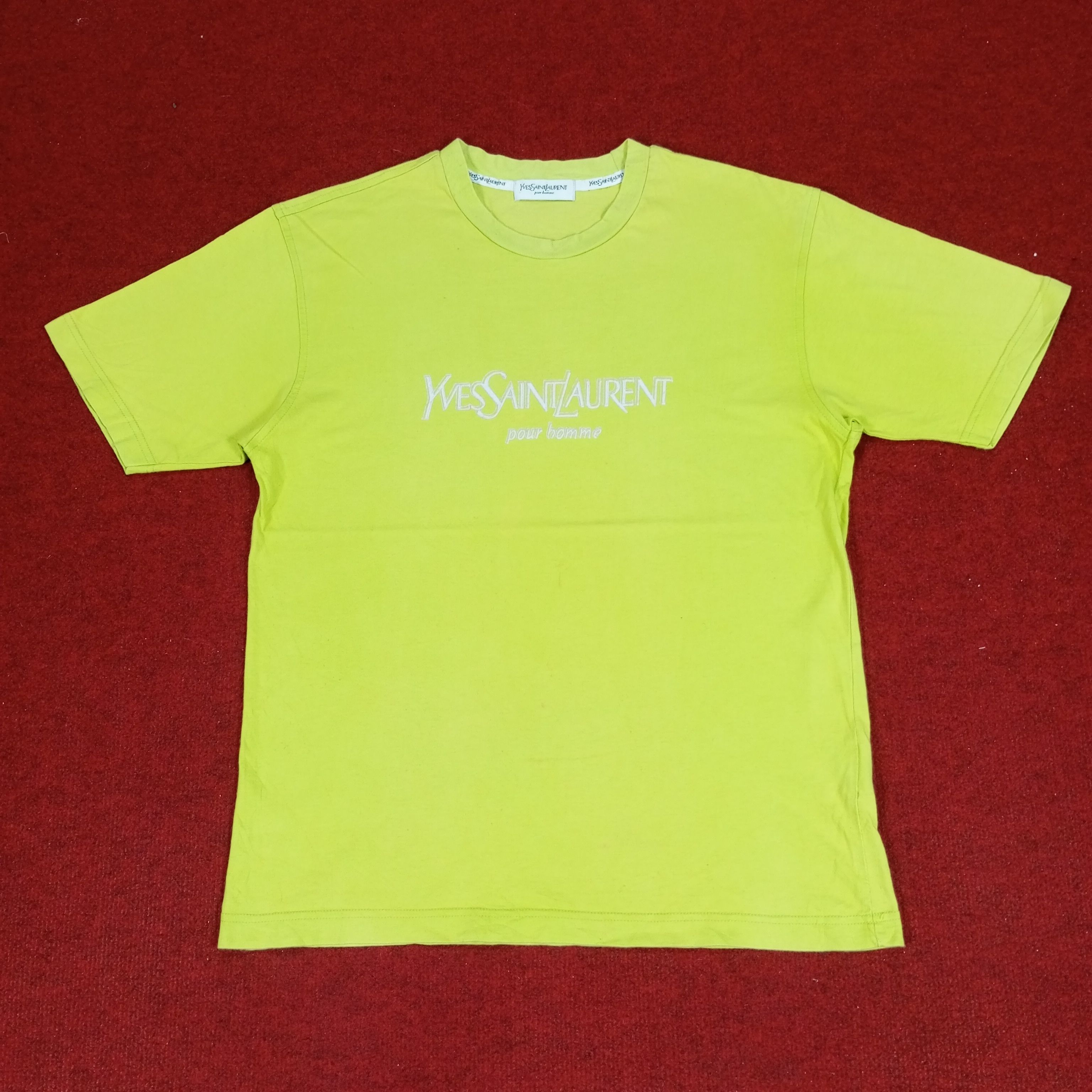 Vintage × Yves Saint Laurent Yves Saint Laurent Fashion Brand Spellout Design Tshirt Size US M / EU 48-50 / 2 - 1 Thumbnail