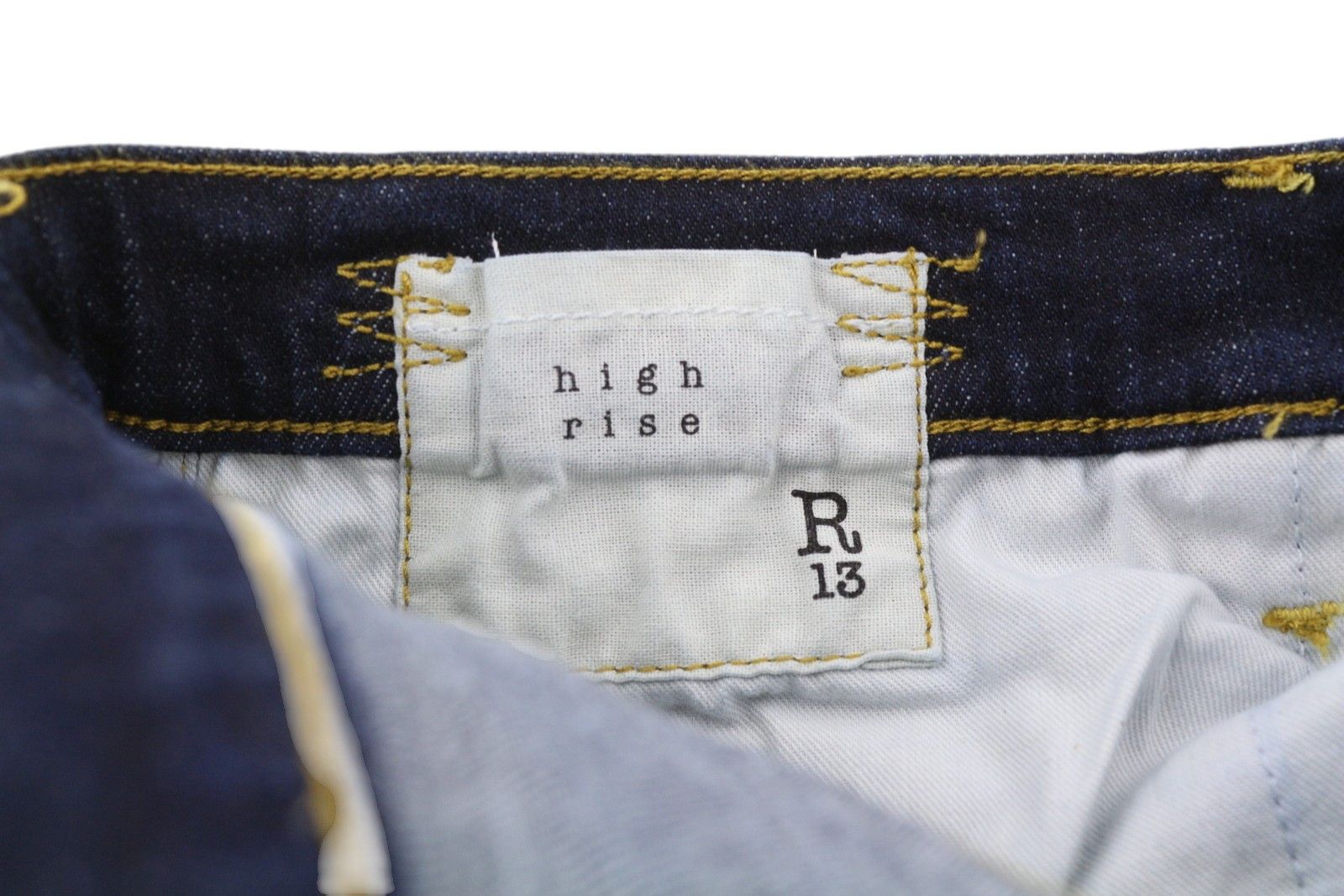 R13 HIGH RISE SKINNY 27 Howell Indigo Washed Faded 85796 Size 27" / US 4 / IT 40 - 6 Thumbnail