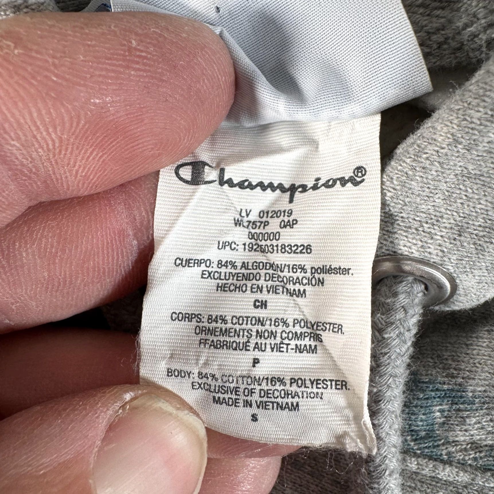Champion Champion Reverse Weave Hoodie Womens Small Gray Allover C Logo Pullover Fleece Size S / US 4 / IT 40 - 6 Thumbnail