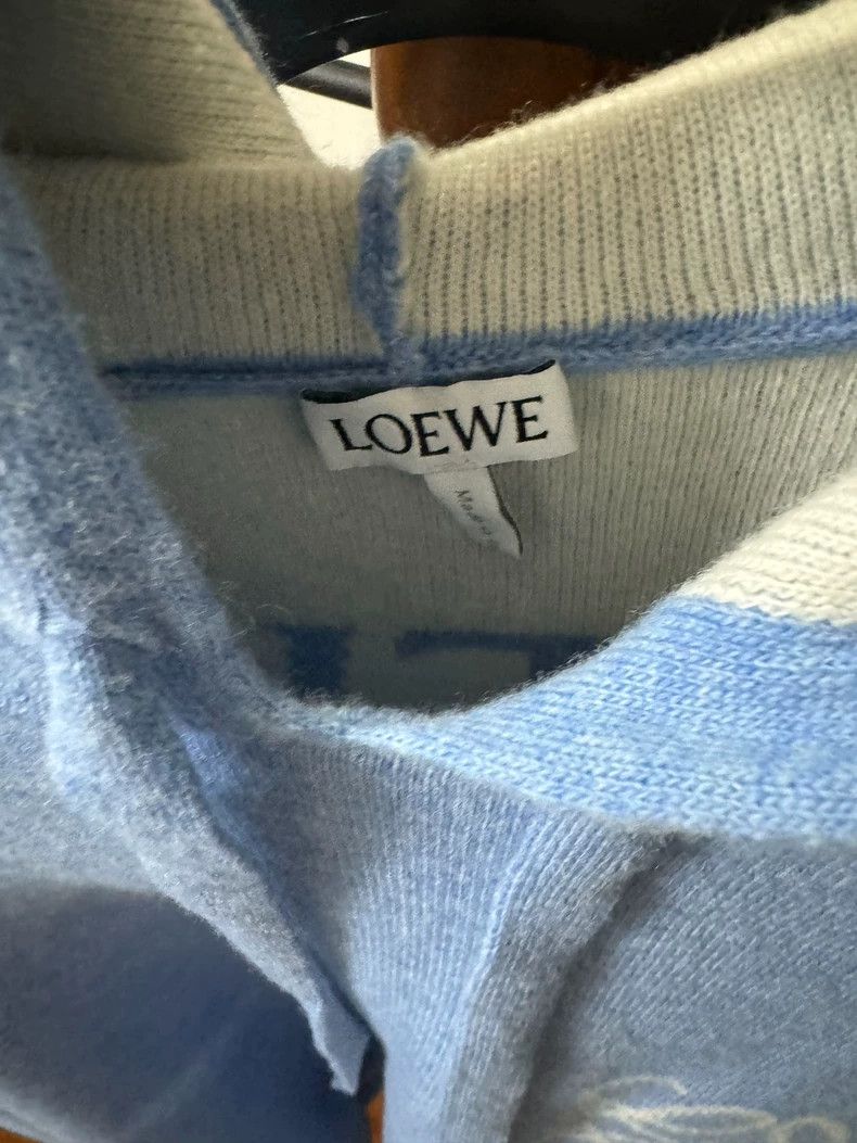 Loewe LOEWE Blue wool hoodie Size ONE SIZE - 3 Thumbnail