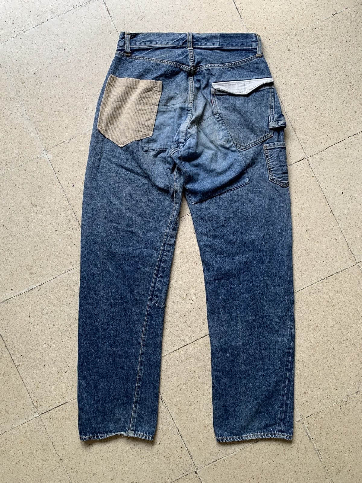 Japanese Brand Vintage gowest repaired selvedge denim Size US 29 - 6 Thumbnail
