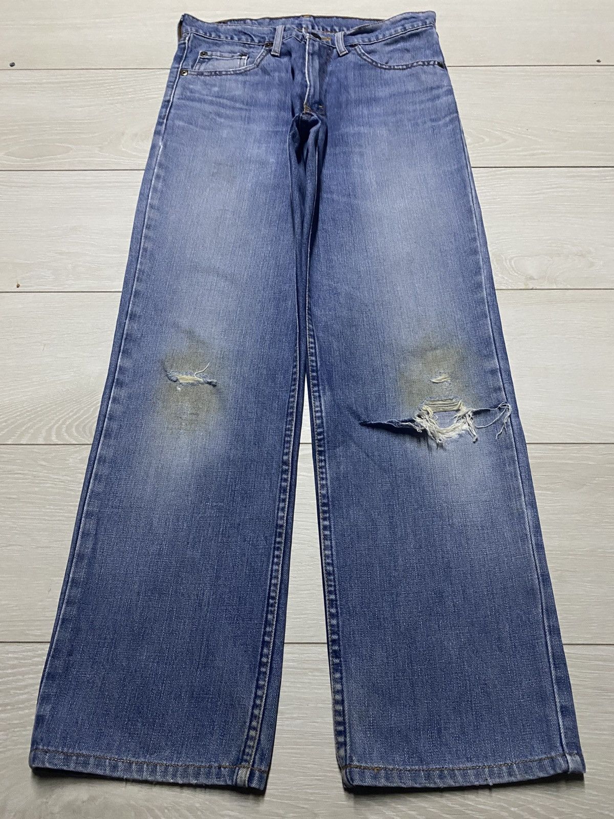 Levi's Vintage Levis 508 90s Blue Wash Distressed Loose Jeans Size US 30 / EU 46 - 1 Thumbnail