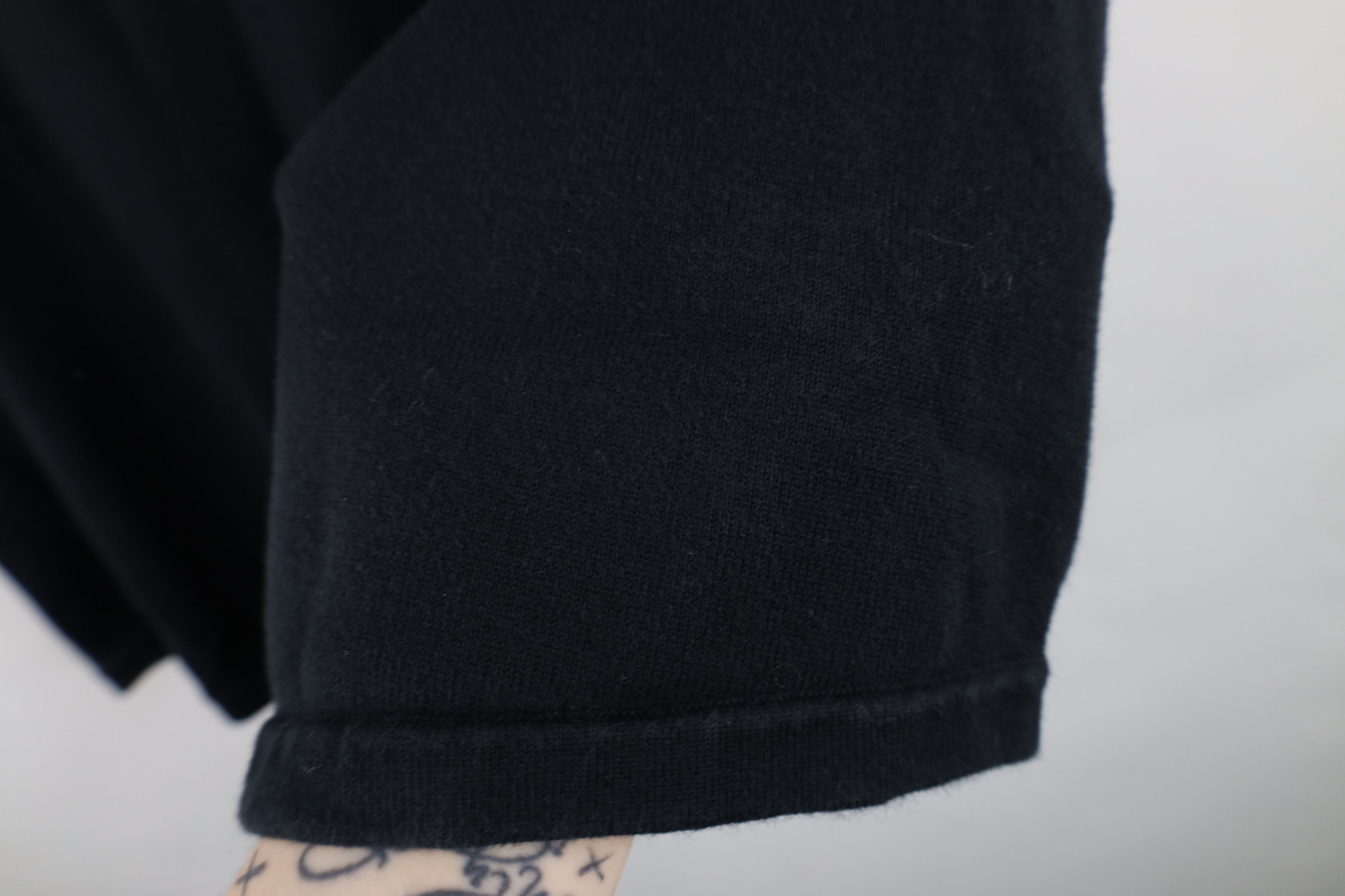 Vintage Vintage 90s Streetwear Blank Knit Collared Polo Shirt Black Size XXL / US 16-18 / IT 52-54 - 11 Thumbnail