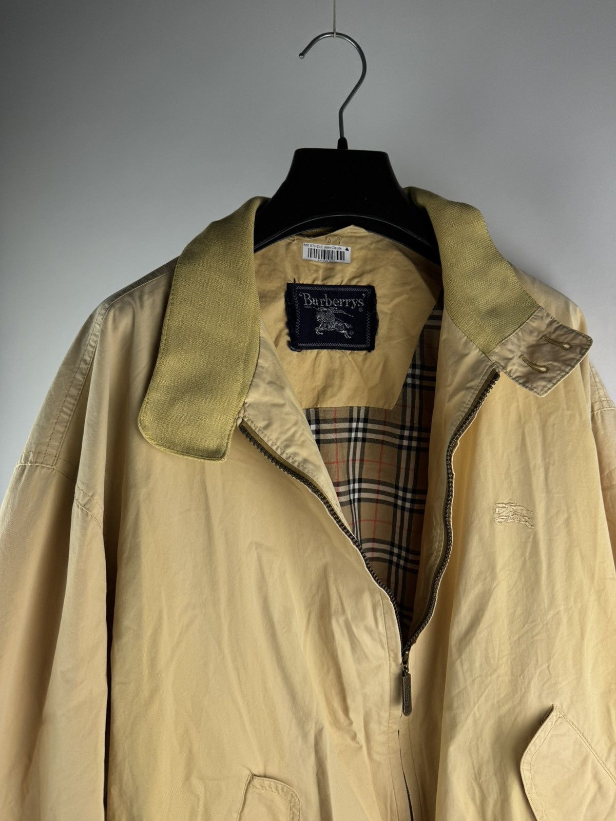 Burberry Vintage 80-90s Burberry Nova Check Bomber Jacket Beige Size US S / EU 44-46 / 1 - 2 Thumbnail