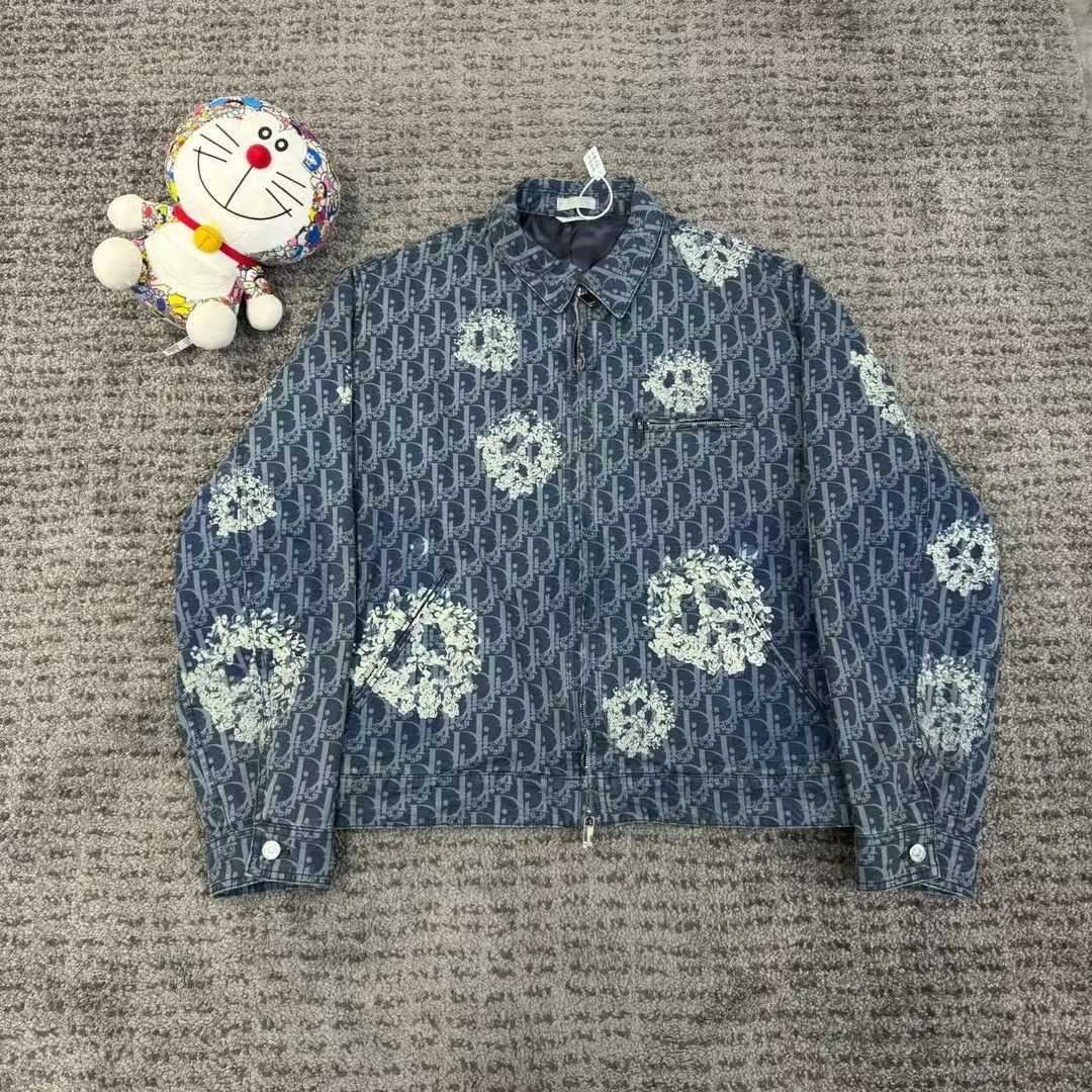 Dior DIOR X DENIM TEARS ZIPPED BLOUSON BLUE | Grailed