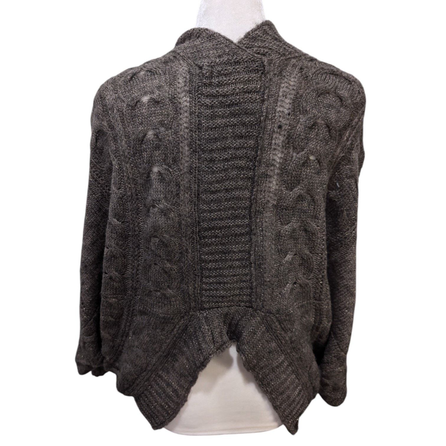 Other Vintage II Sisters Knit Lagenlook Cozy Lurex Shrug Sweater Size M / US 6-8 / IT 42-44 - 3 Thumbnail