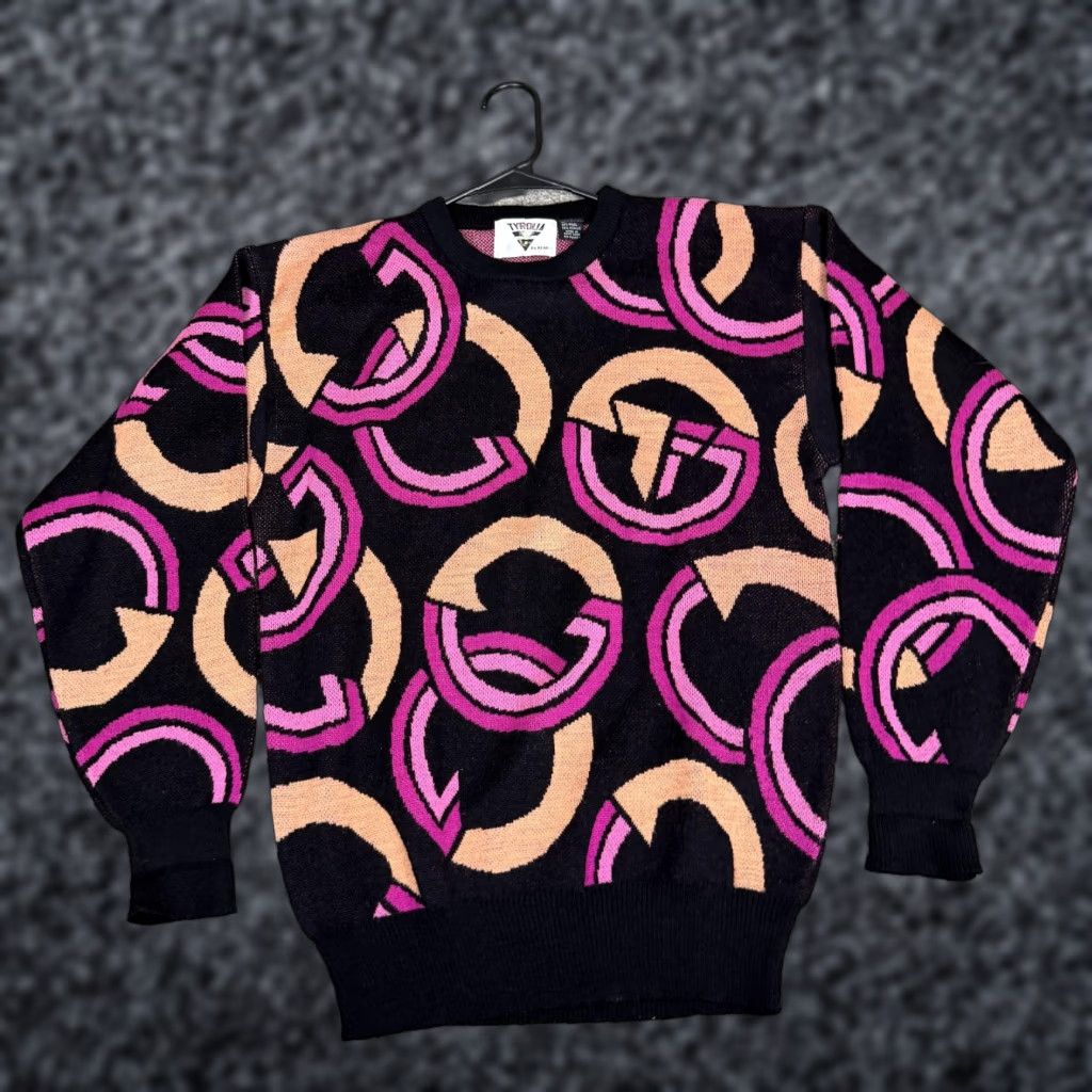Vintage VINTAGE Tyrolia by HEAD Sweater Mens M Black Graphic Knit Pullover 80s Size US M / EU 48-50 / 2 - 1 Thumbnail