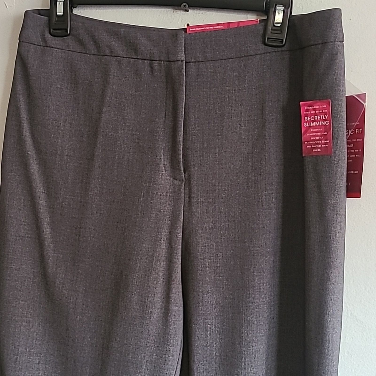 Other NEW women's 10 dark gray dressy pants trousers Size 32" / US 10 / IT 46 - 2 Thumbnail
