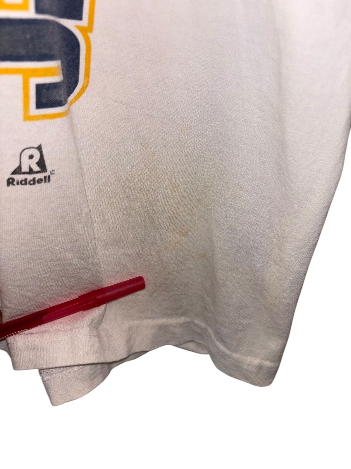 NCAA × Riddell Vintage 90s Michigan Wolverines Riddell Football T-Shirt Size US XL / EU 56 / 4 - 8 Thumbnail