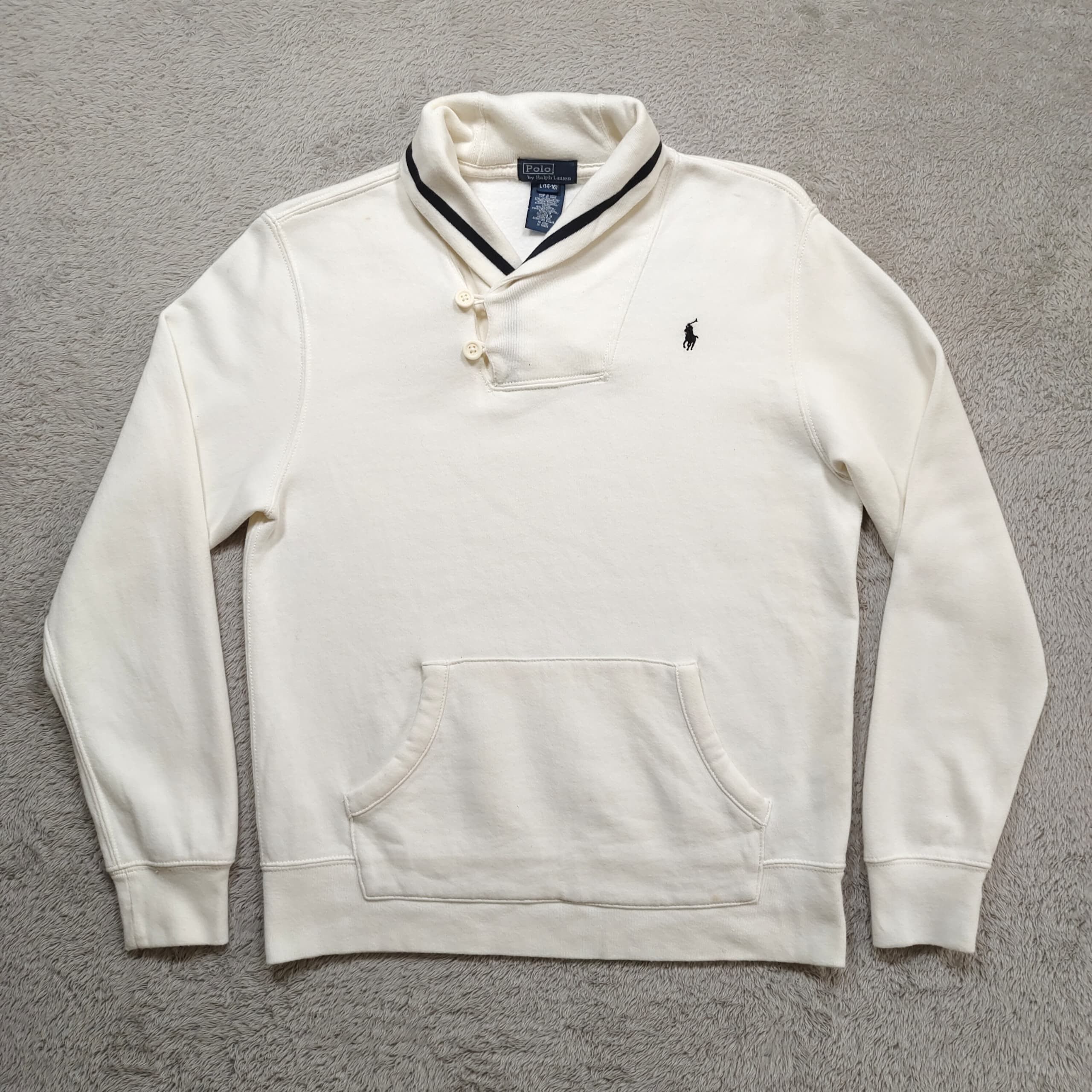 Polo Ralph Lauren Polo Ralph Lauren Luxury Shawl Collar Pullover Sweater Size US L / EU 52-54 / 3 - 1 Thumbnail