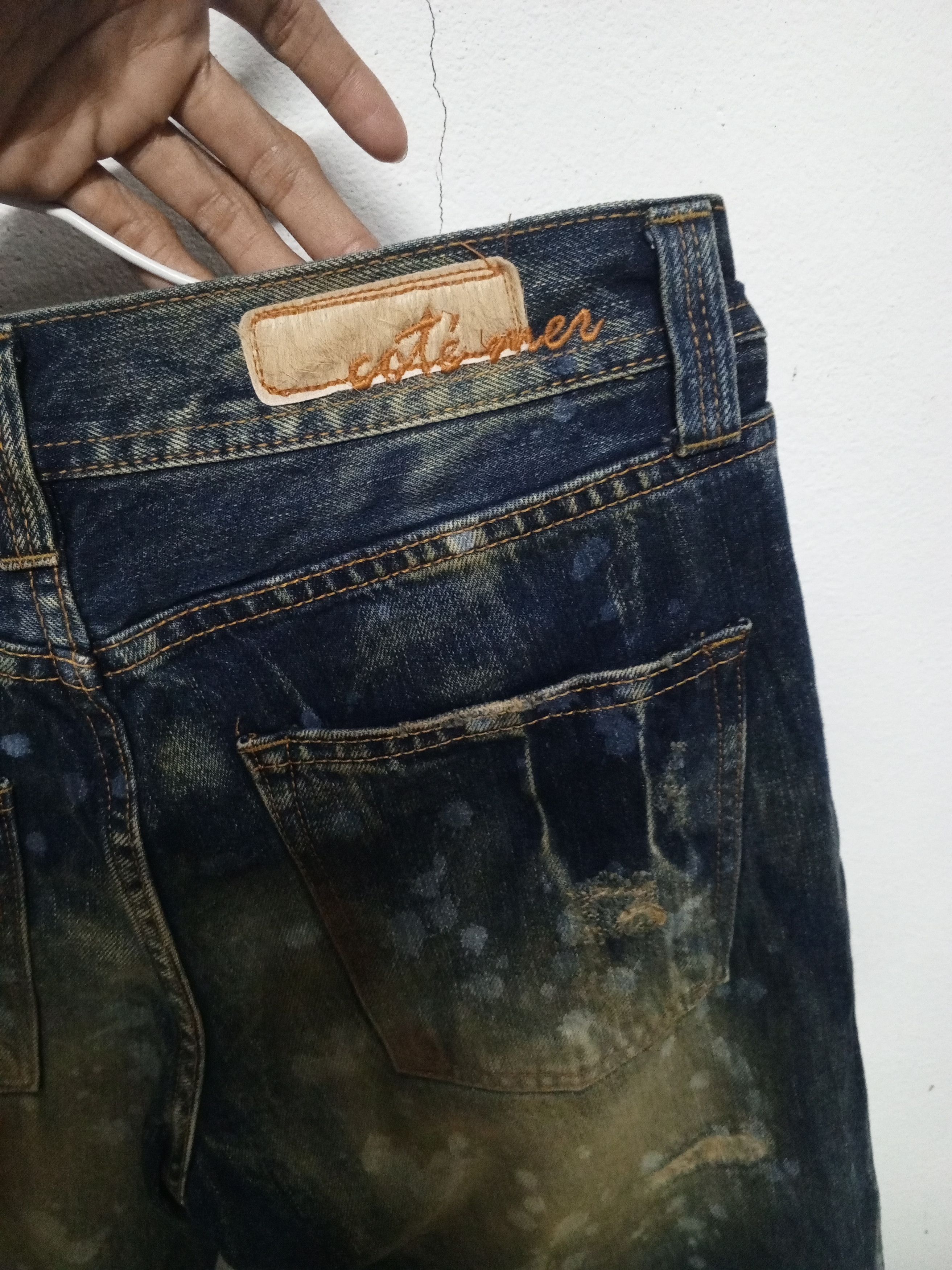 If Six Was Nine Painted Denim Slim Jeans Size US 30 / EU 46 - 7 Thumbnail